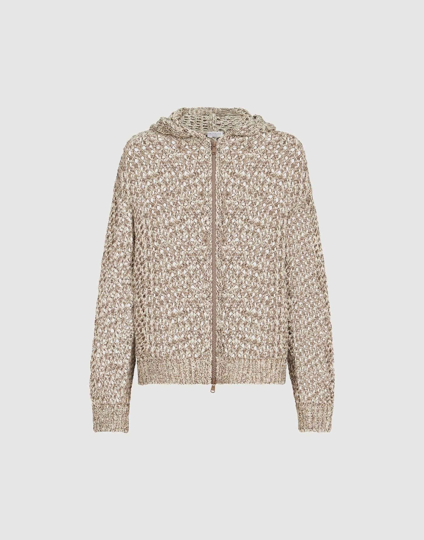 Кардиган Dazzling Chiné в сетку Веревка Женщина - Brunello Cucinelli