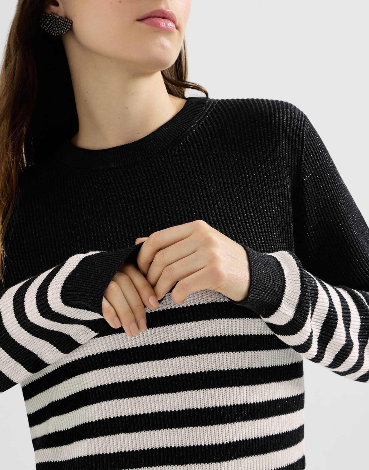 Cotton Sparkling yarn sweater Black Woman - Brunello Cucinelli