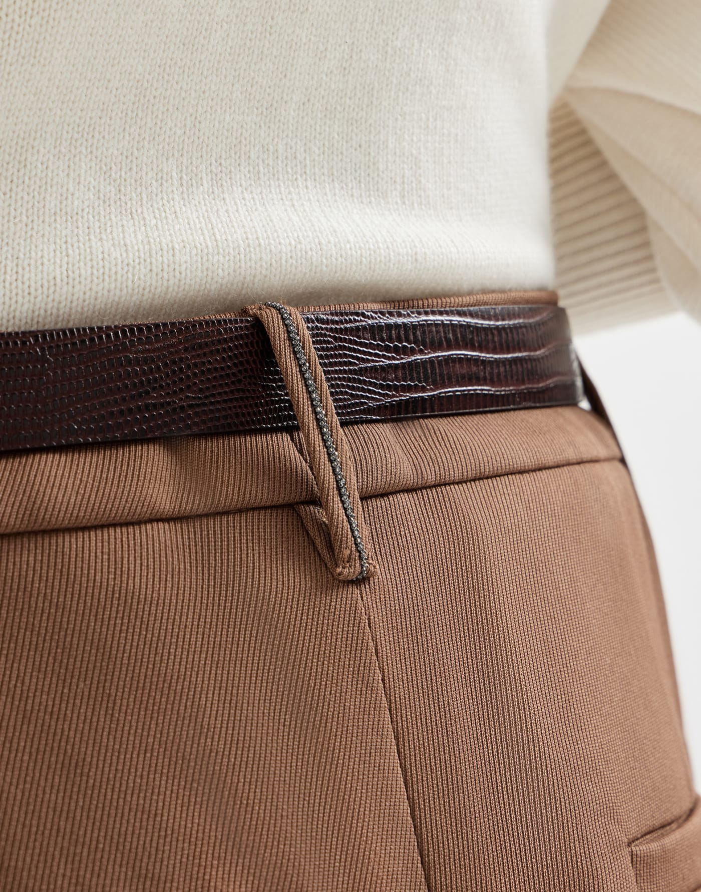 Virgin wool tricotine trousers Dattero Woman - Brunello Cucinelli
