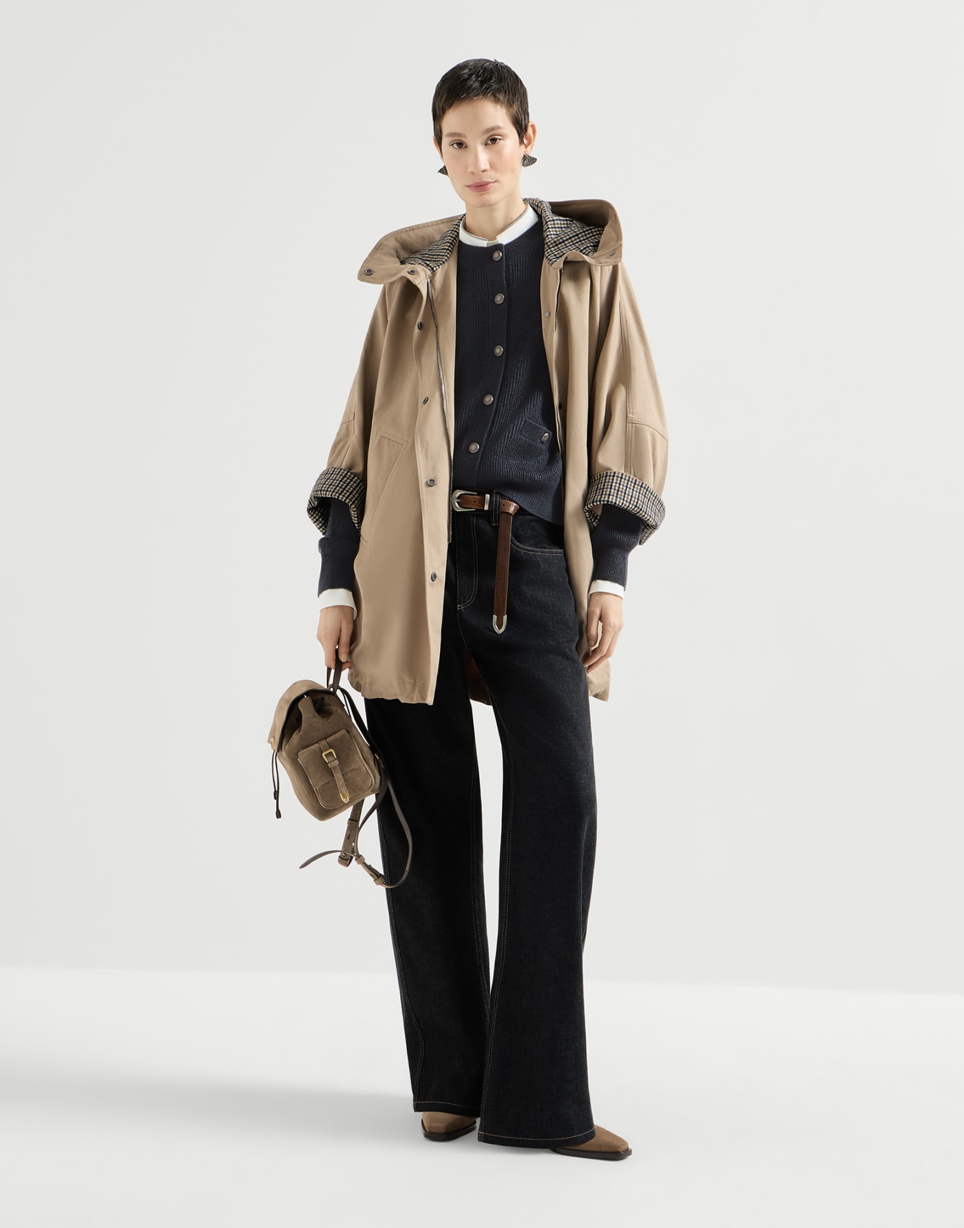 Sparkling cashmere cardigan Blue Woman - Brunello Cucinelli
