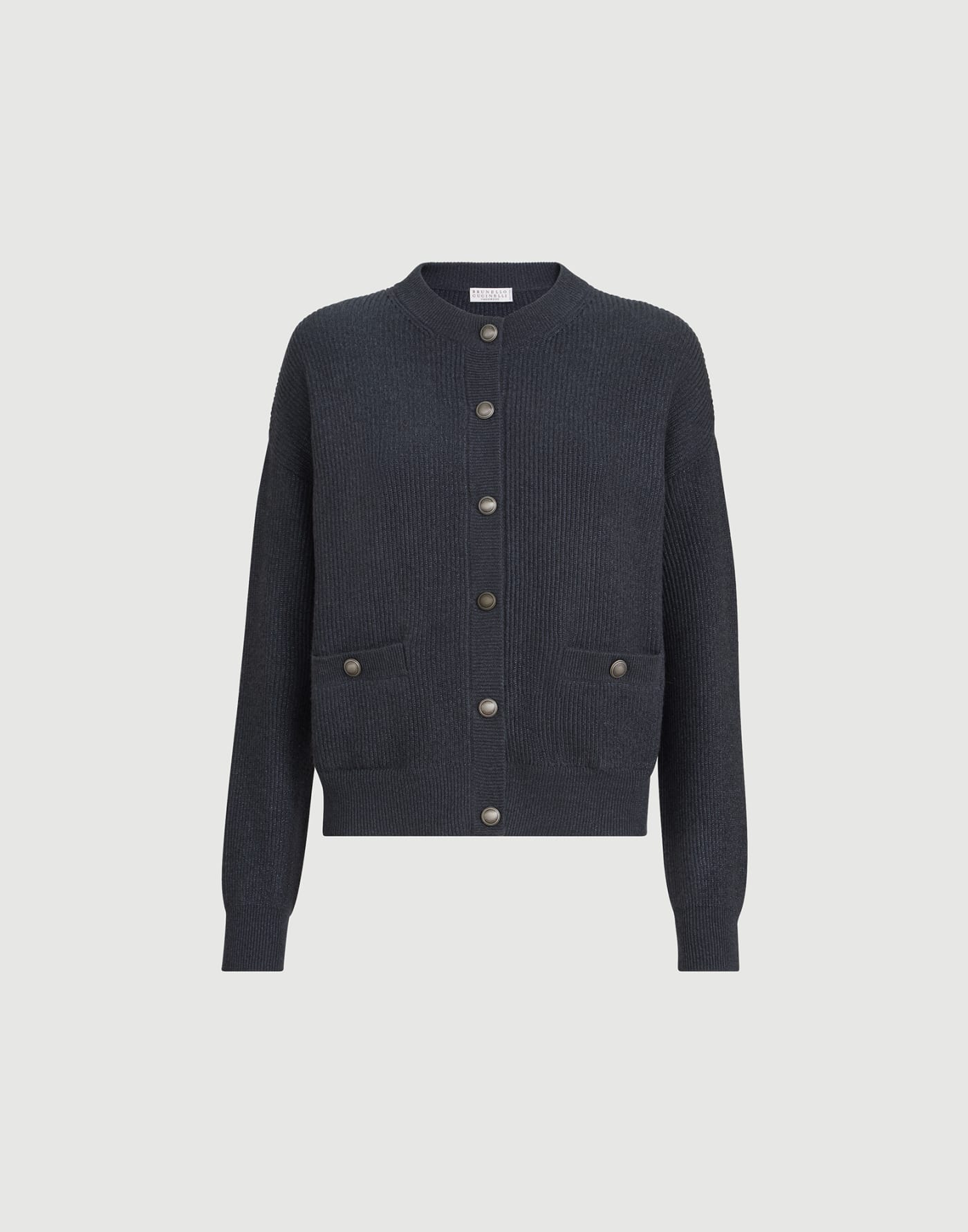 Sparkling cashmere cardigan Blue Woman - Brunello Cucinelli