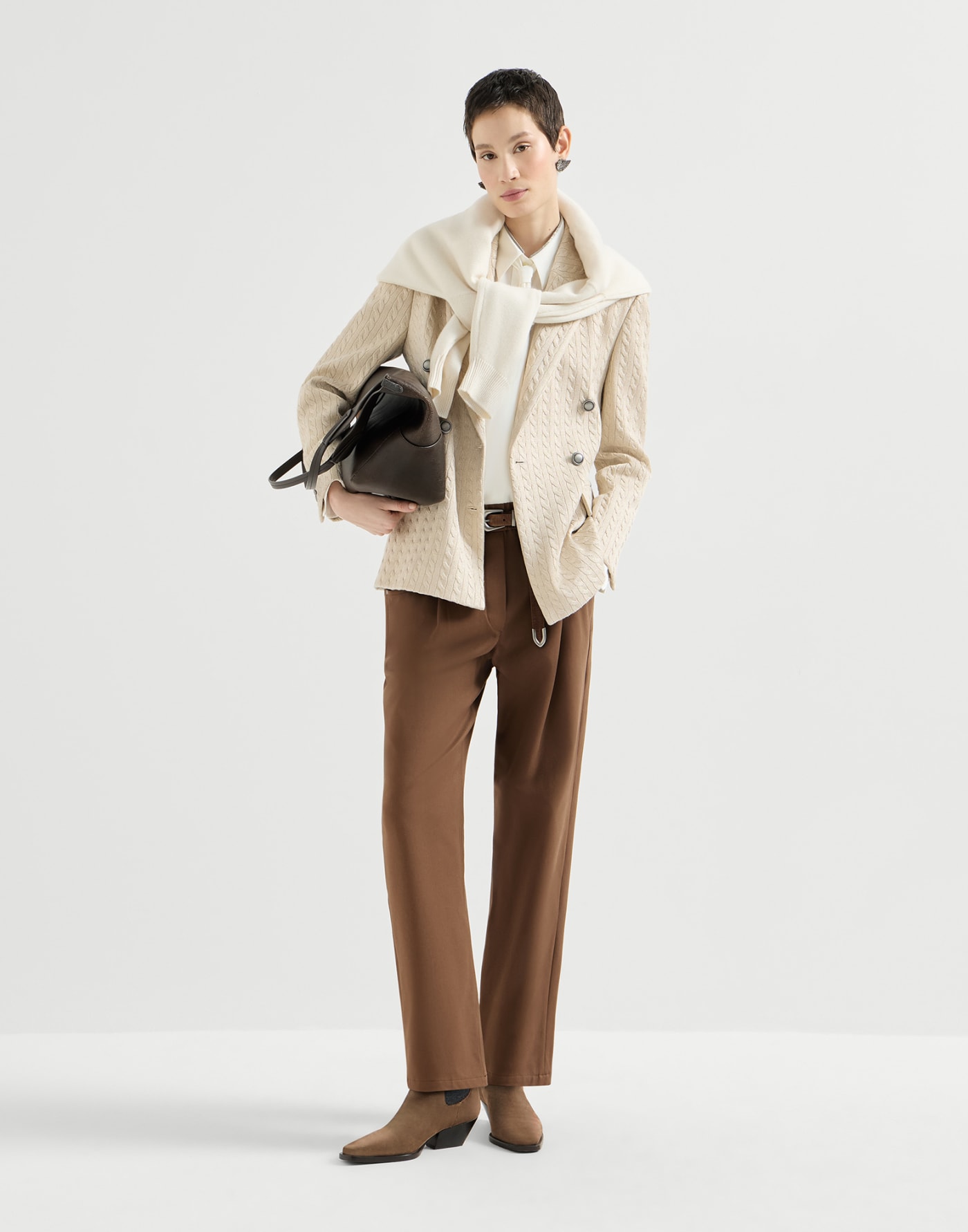 Baggy pull-on trousers Cigar Woman - Brunello Cucinelli