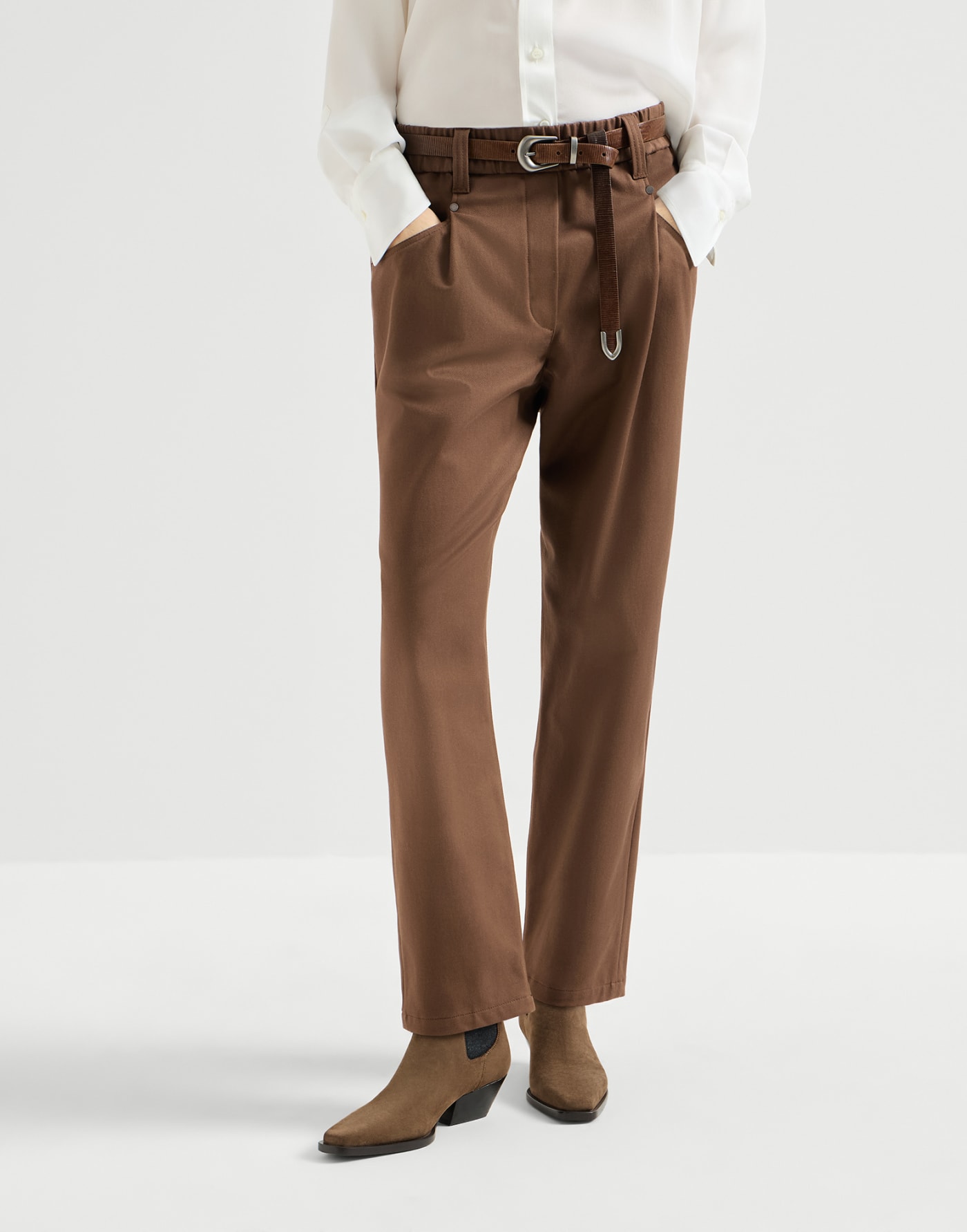 Baggy pull-on trousers Cigar Woman - Brunello Cucinelli