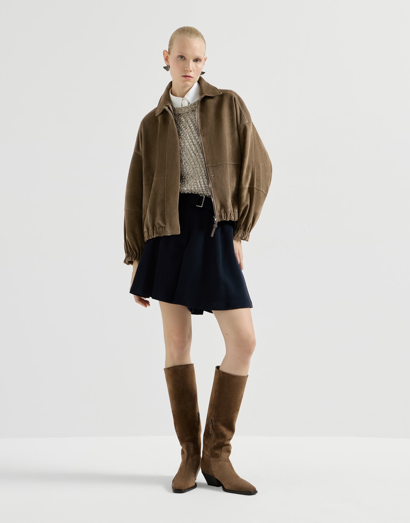 Куртка из замши Couture Орегано Женщина - Brunello Cucinelli