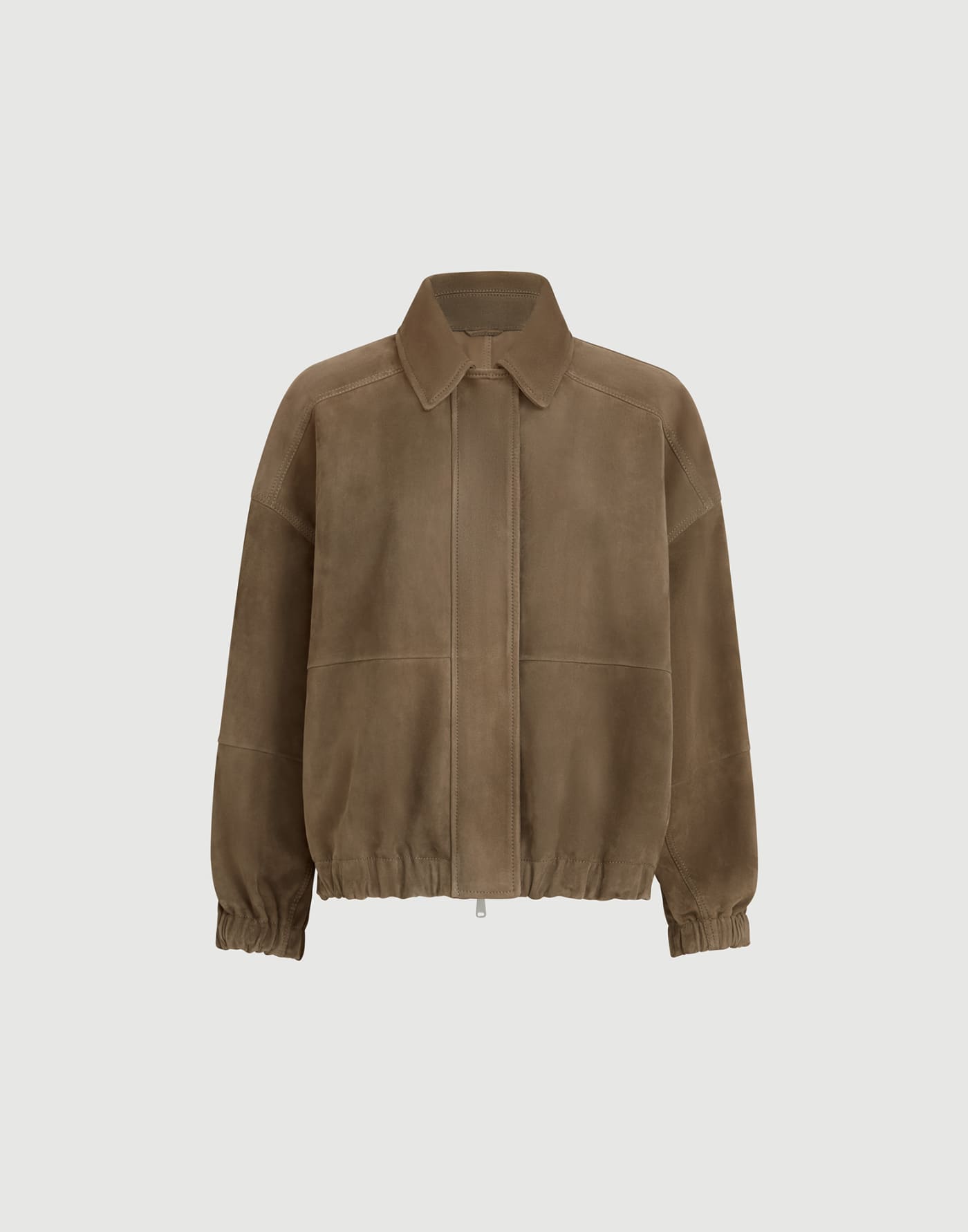쿠튀르 스웨이드 블루종 재킷 오레가노 여성 - Brunello Cucinelli