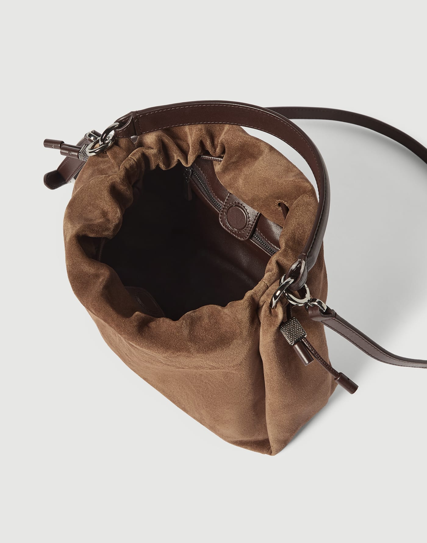 スエード Mellow バケットバッグ(S) キャラメル レディース - Brunello Cucinelli