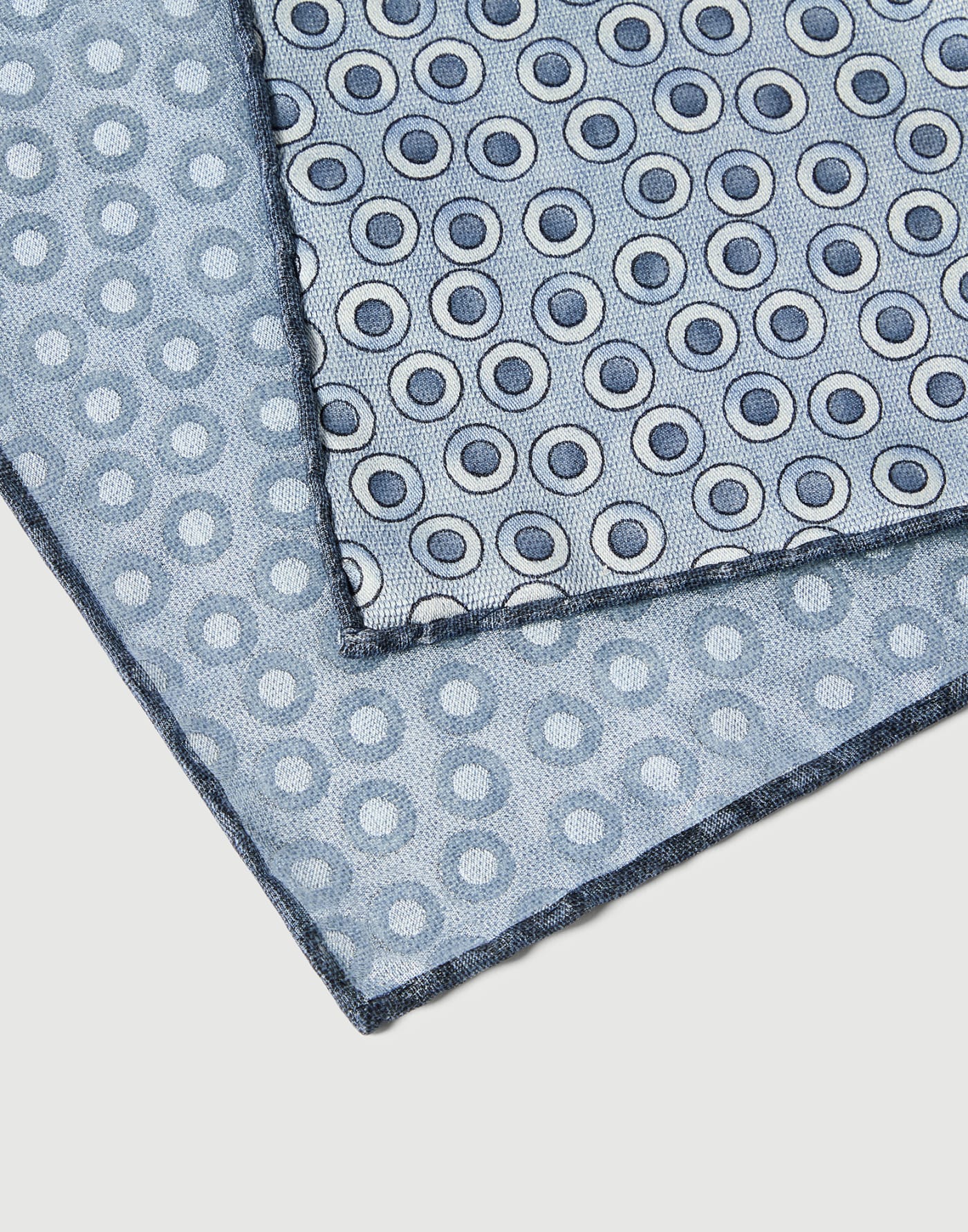 Spotted pocket square Cerulean Man - Brunello Cucinelli