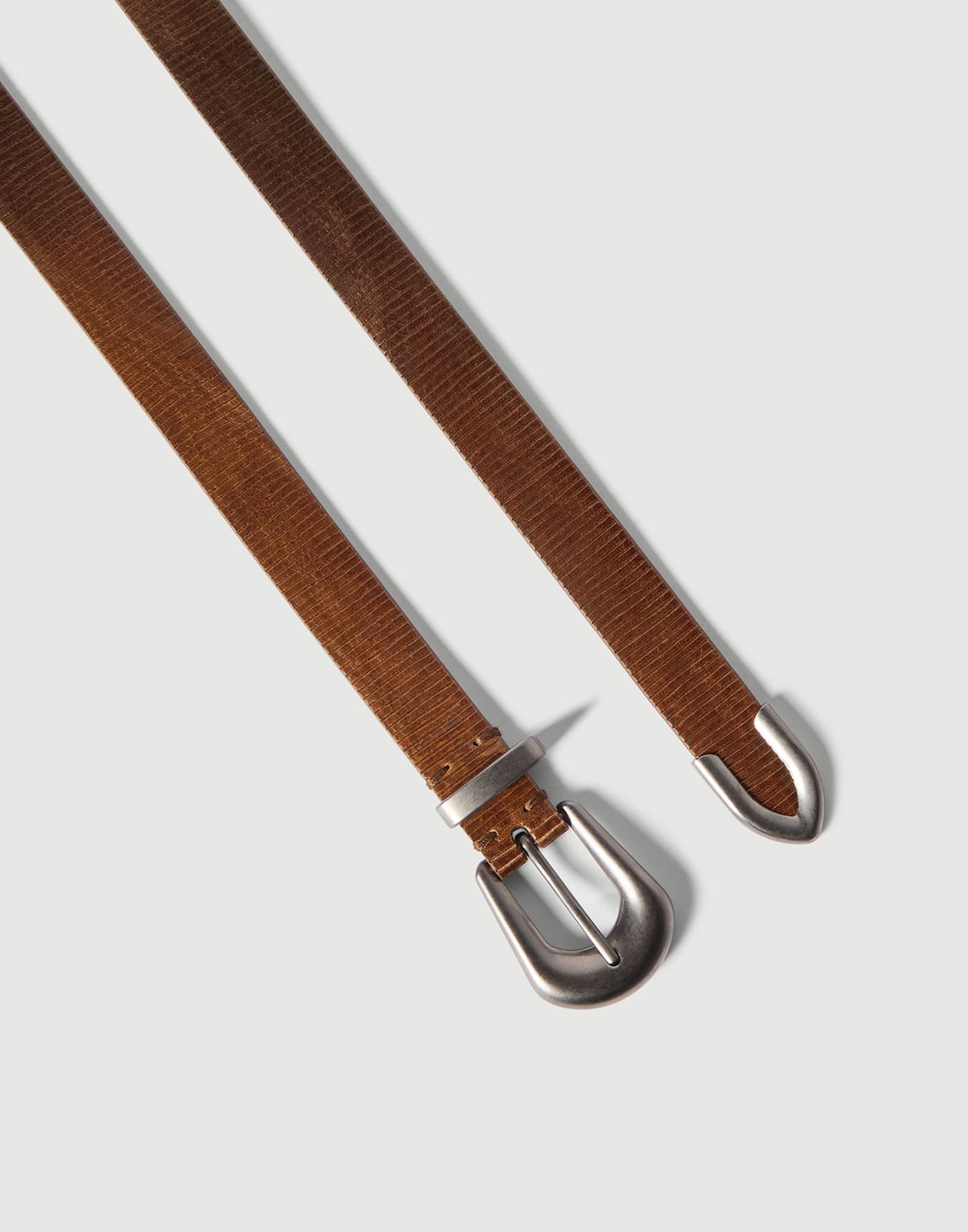 Carved leather belt Light Brown Woman - Brunello Cucinelli