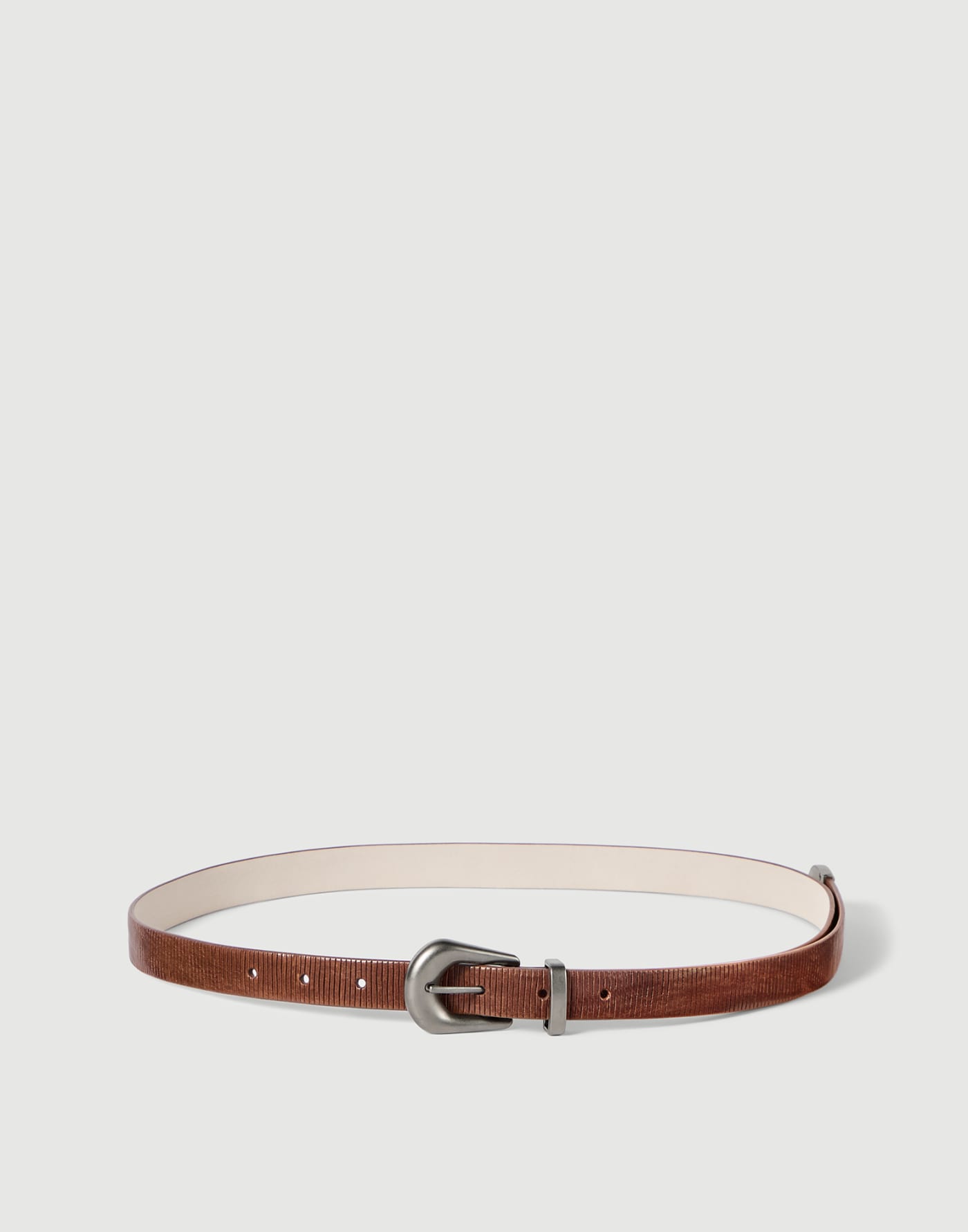 Carved leather belt Light Brown Woman - Brunello Cucinelli