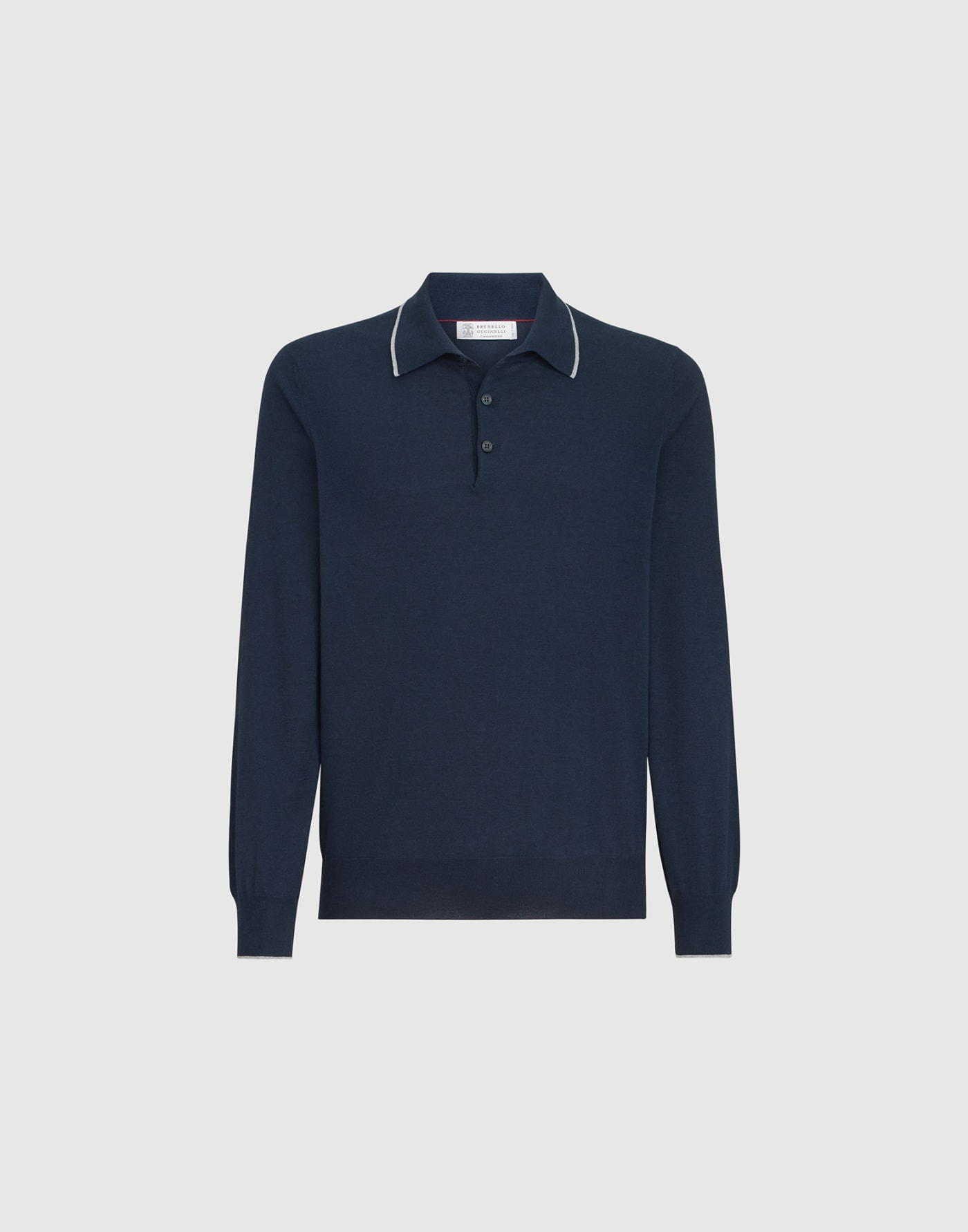 Lightweight knit Polo Avio Blue Man - Brunello Cucinelli