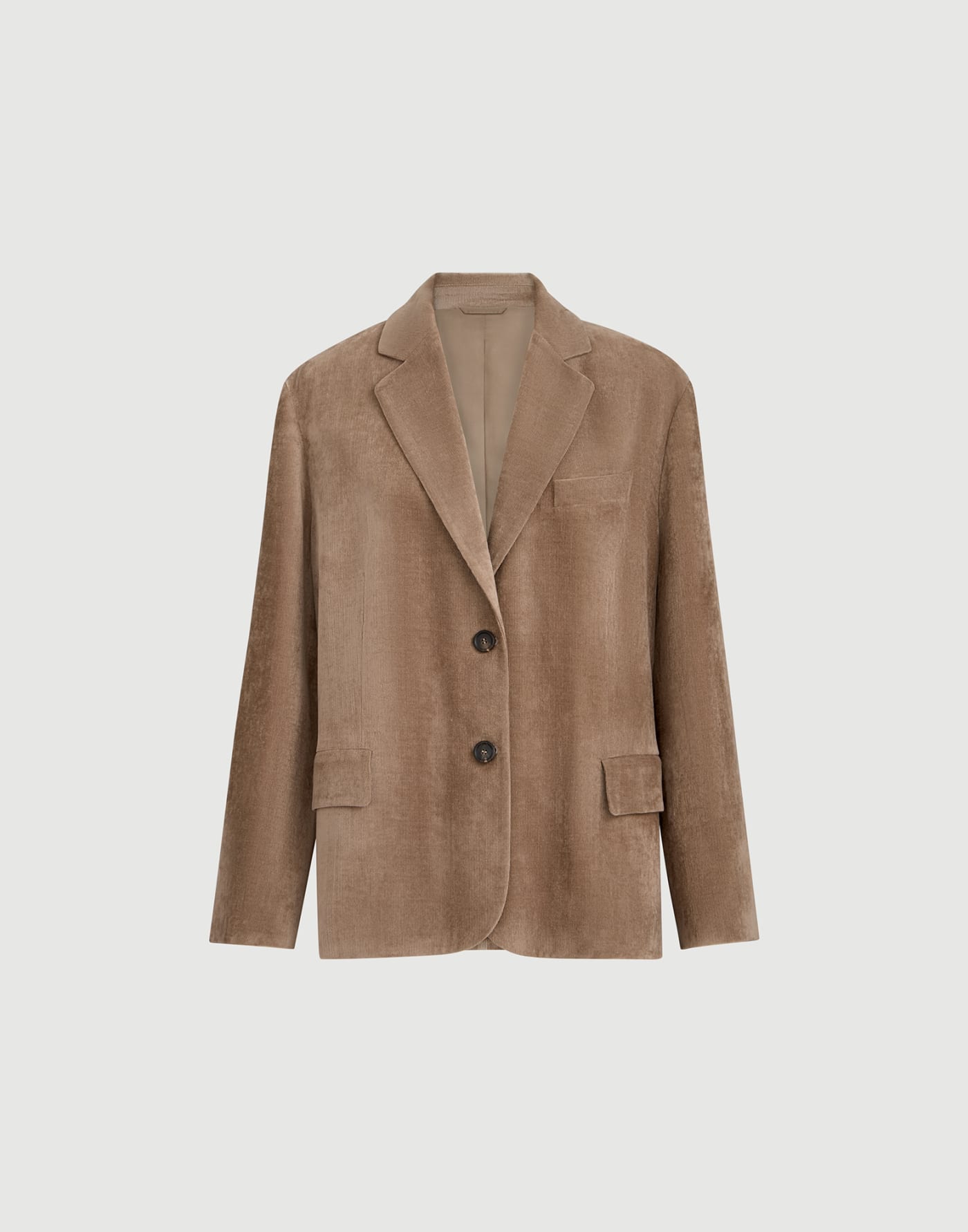 Fluid corduroy blazer Cappuccino Woman - Brunello Cucinelli