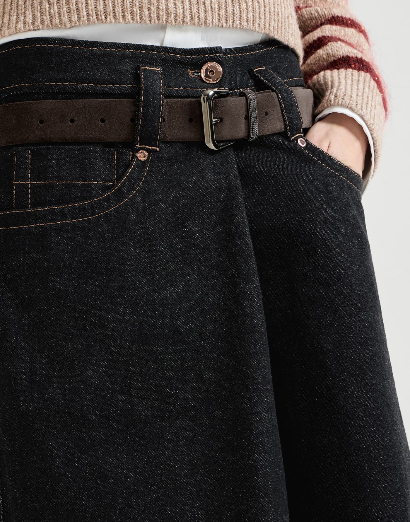 Denim five-pocket skirt Black Woman - Brunello Cucinelli