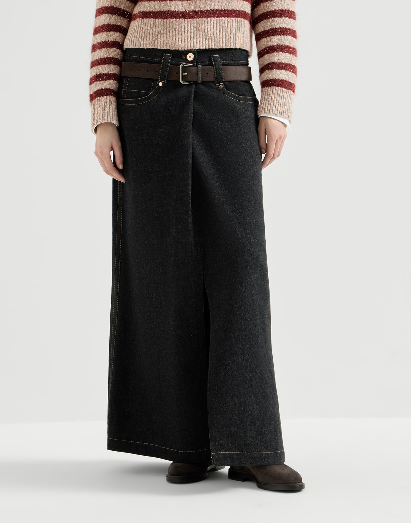 Denim five-pocket skirt Black Woman - Brunello Cucinelli