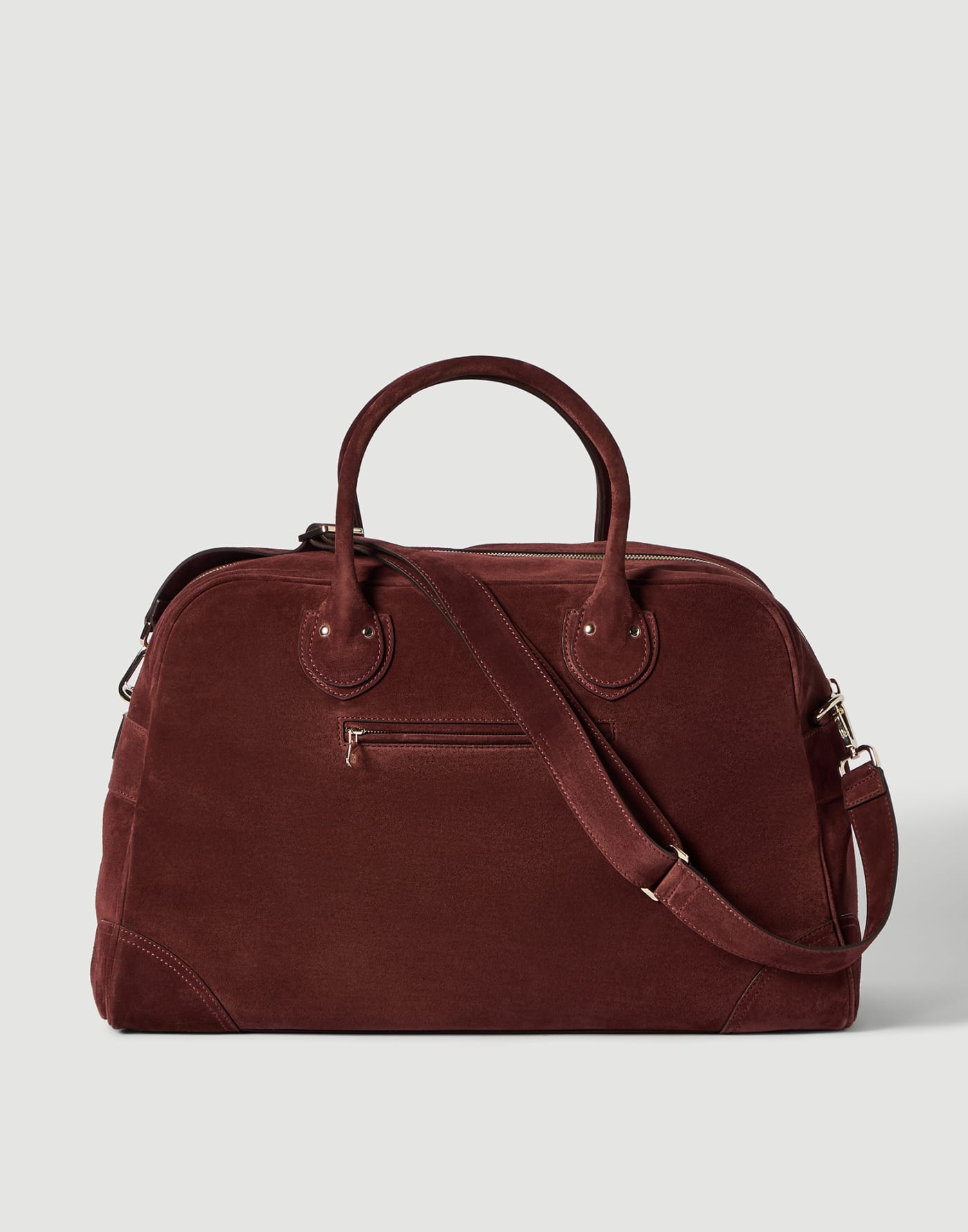 Сумка Weekender из замши Бургунди Мужчина - Brunello Cucinelli