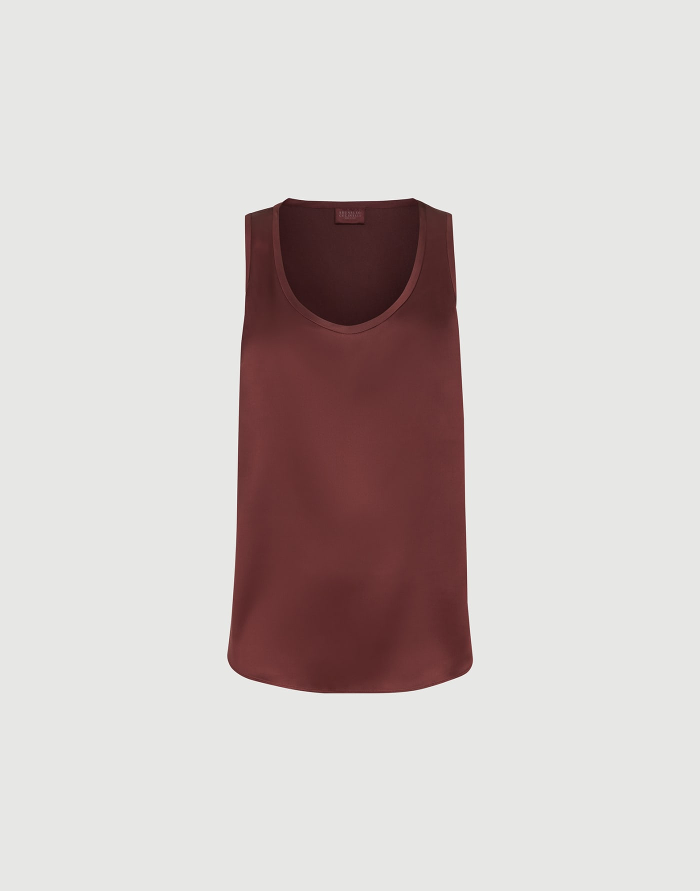 Stretch silk satin camisole Wine Woman - Brunello Cucinelli