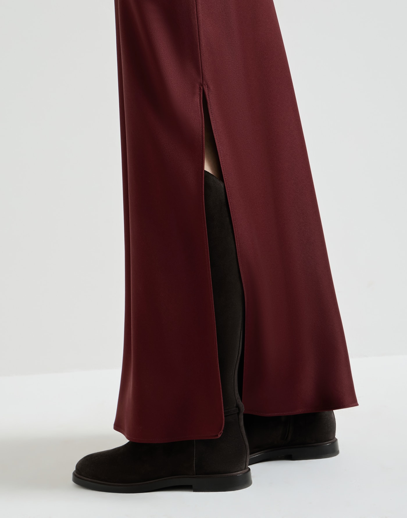 Fluid Bias-Cut skirt Wine Woman - Brunello Cucinelli