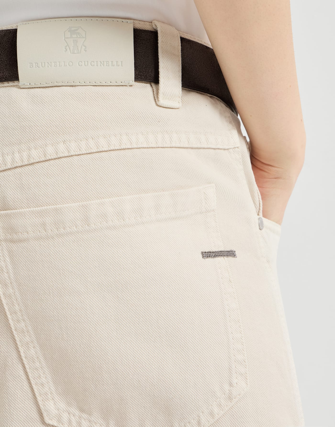 Straight five-pocket trousers Milk Woman - Brunello Cucinelli