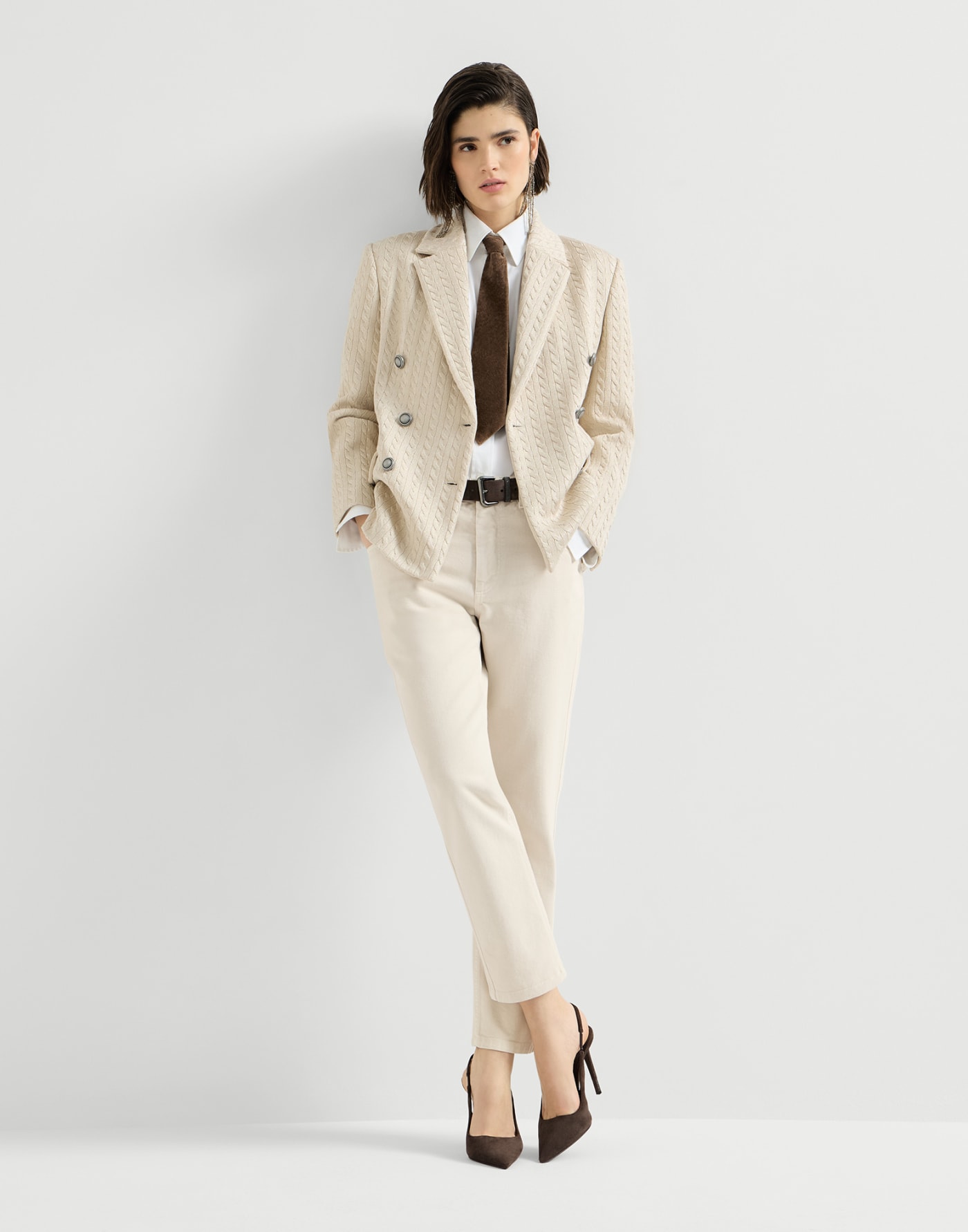Straight five-pocket trousers Milk Woman - Brunello Cucinelli
