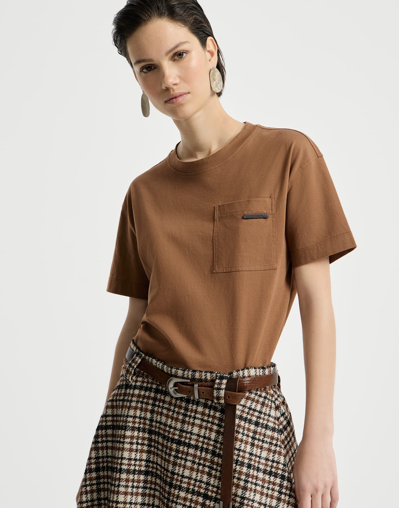 Cotton jersey T-shirt Dattero Woman - Brunello Cucinelli