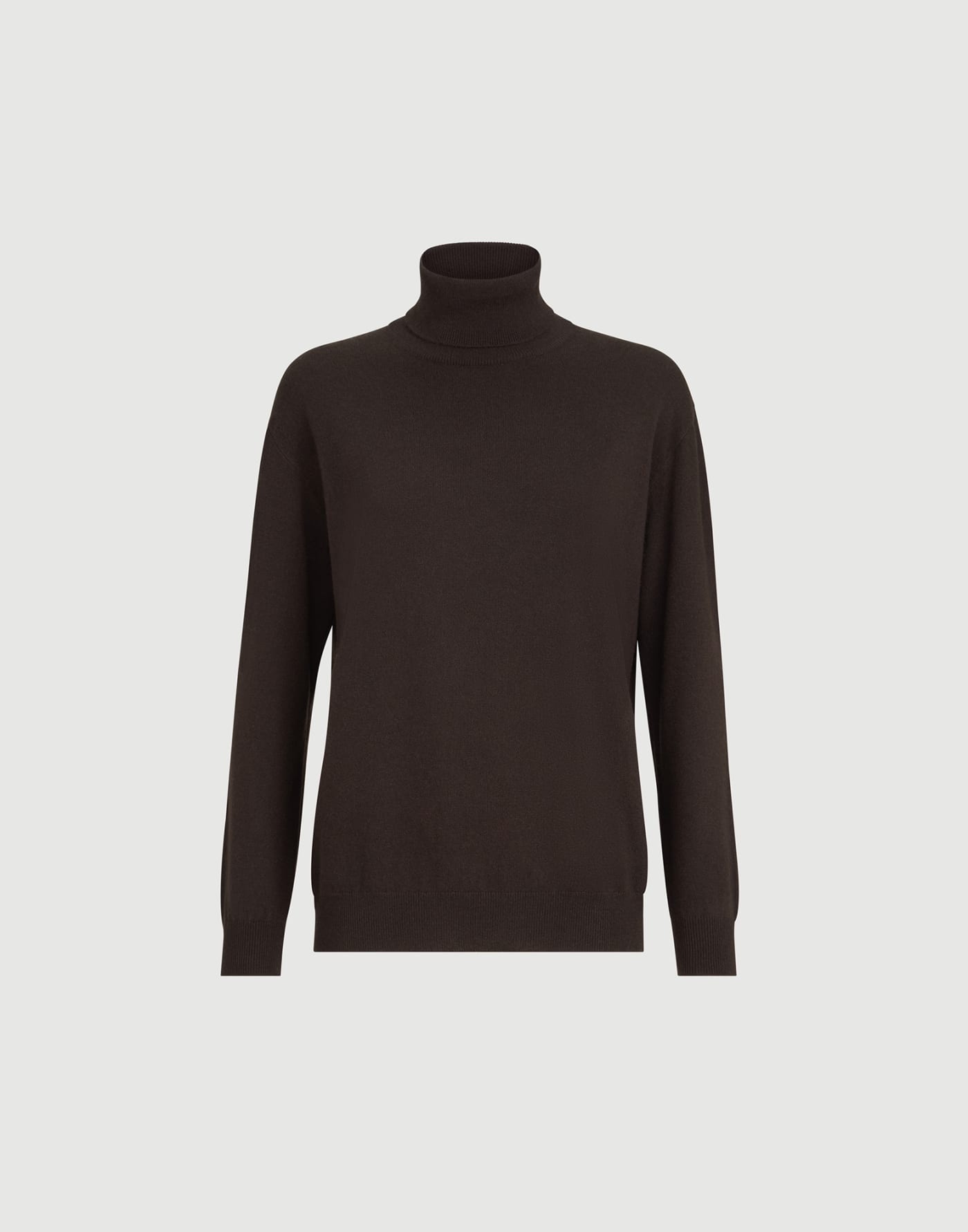 Jersey cuello alto de cachemir Café Mujer - Brunello Cucinelli