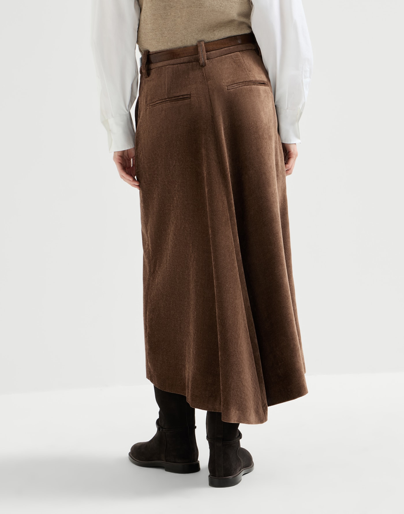 Corduroy flute skirt Cigar Woman - Brunello Cucinelli