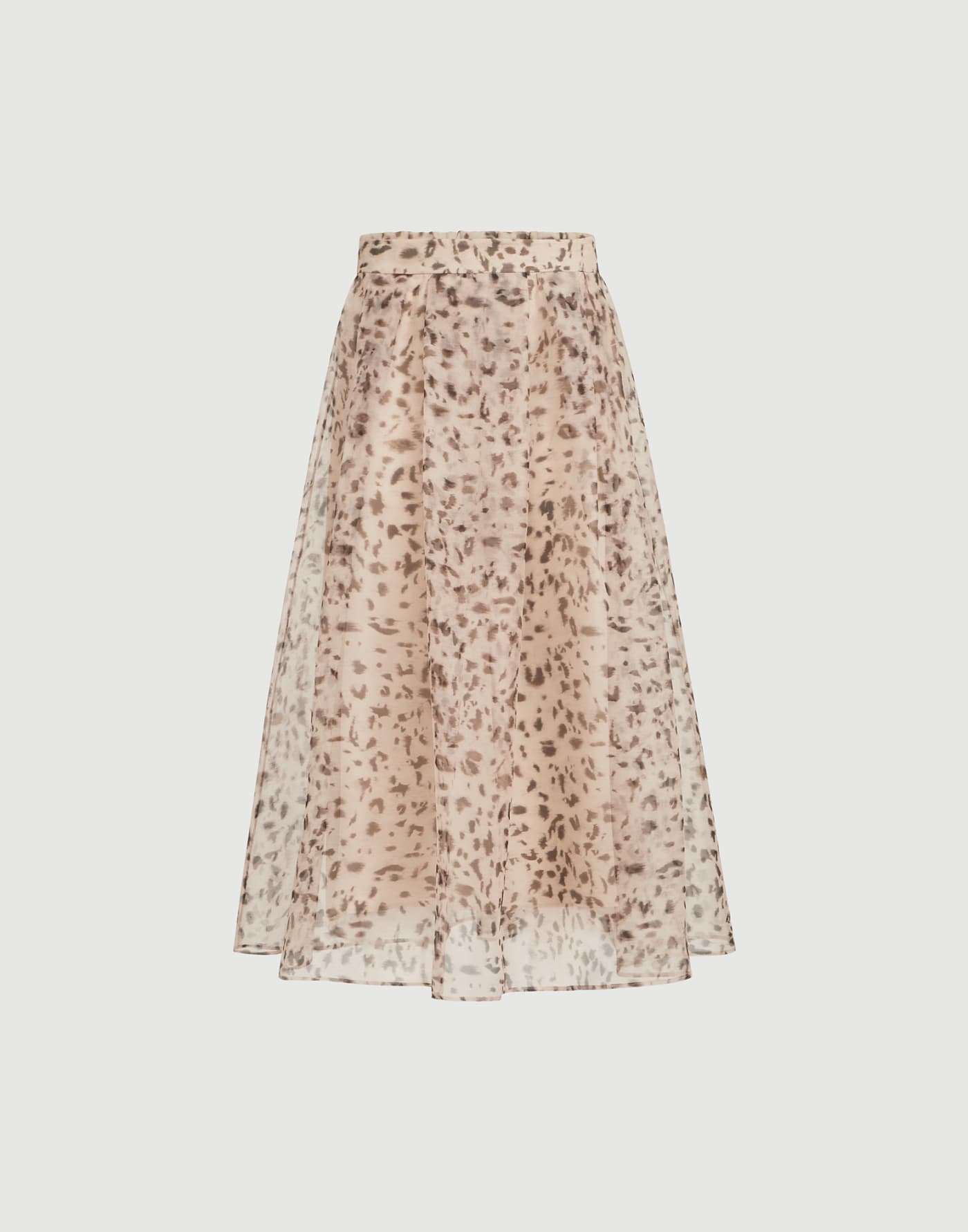 Lynx print organza skirt Beige Woman - Brunello Cucinelli