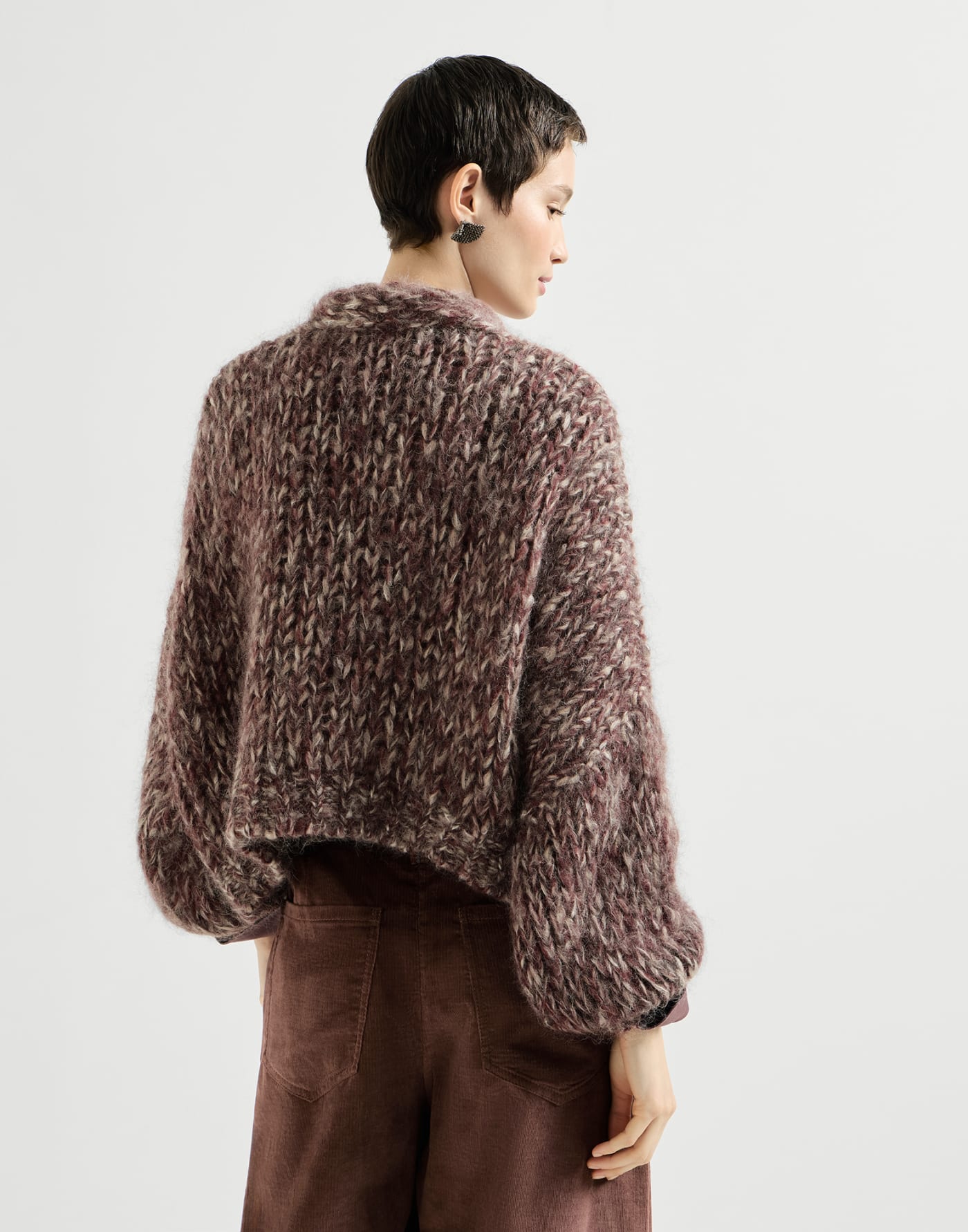 Cárdigan de mohair Malfilé Violeta Mujer - Brunello Cucinelli