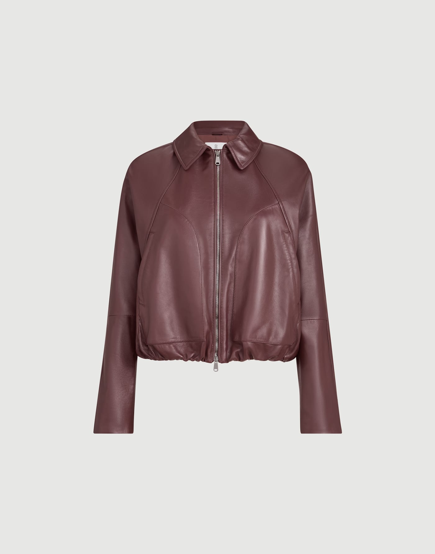Nappa leather jacket Burgundy Woman - Brunello Cucinelli