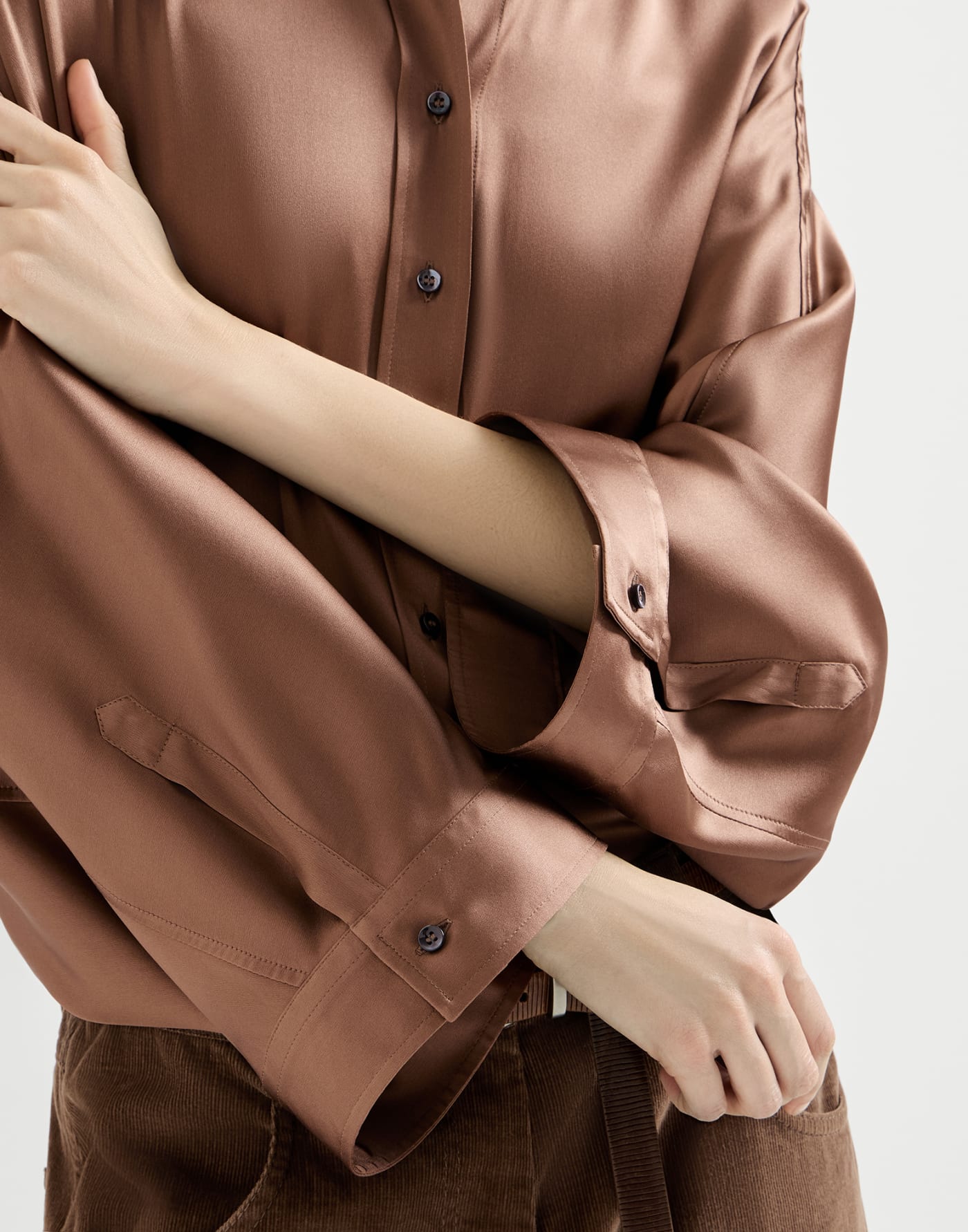 Stretch silk satin shirt Dattero Woman - Brunello Cucinelli