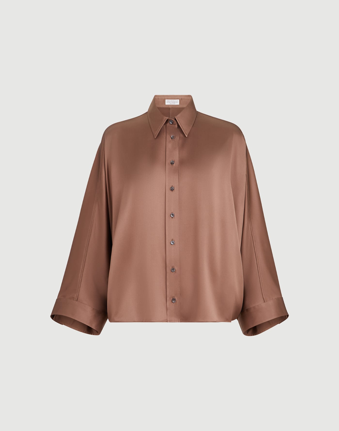 Stretch silk satin shirt Dattero Woman - Brunello Cucinelli
