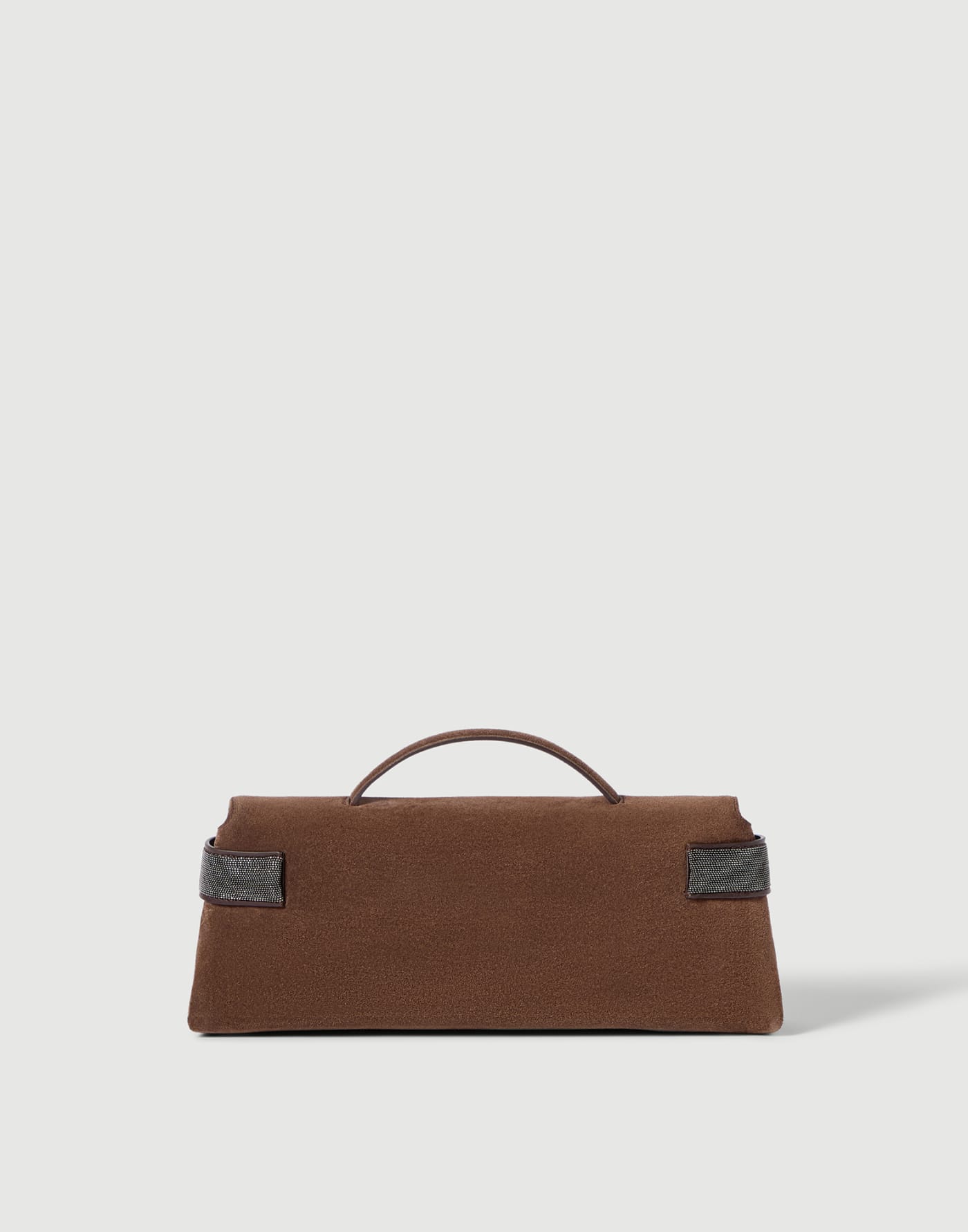 Suede Essence clutch bag Caramel Woman - Brunello Cucinelli