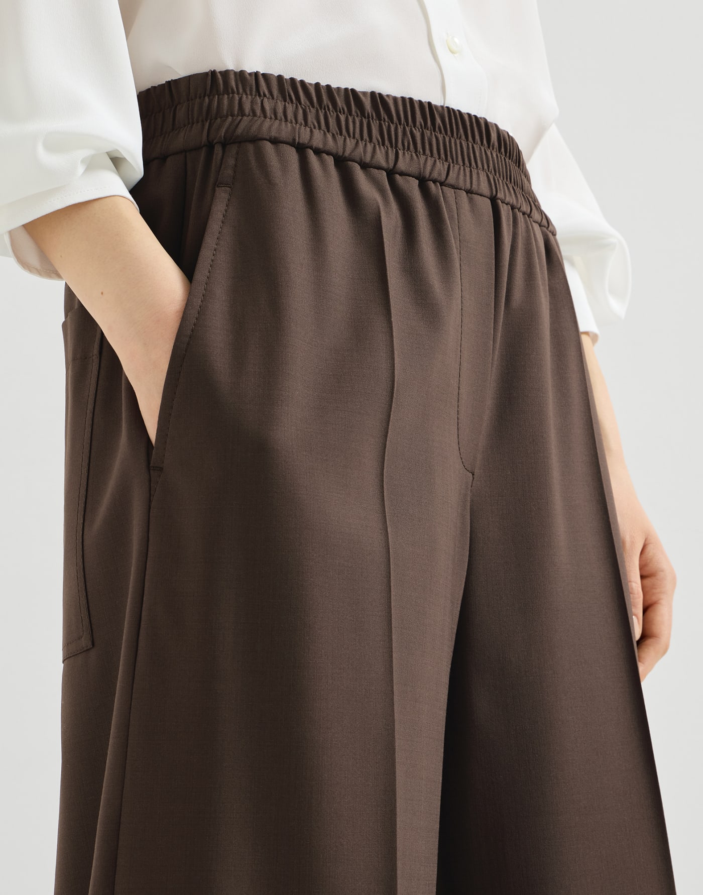 Loose Track trousers Coffee Woman - Brunello Cucinelli