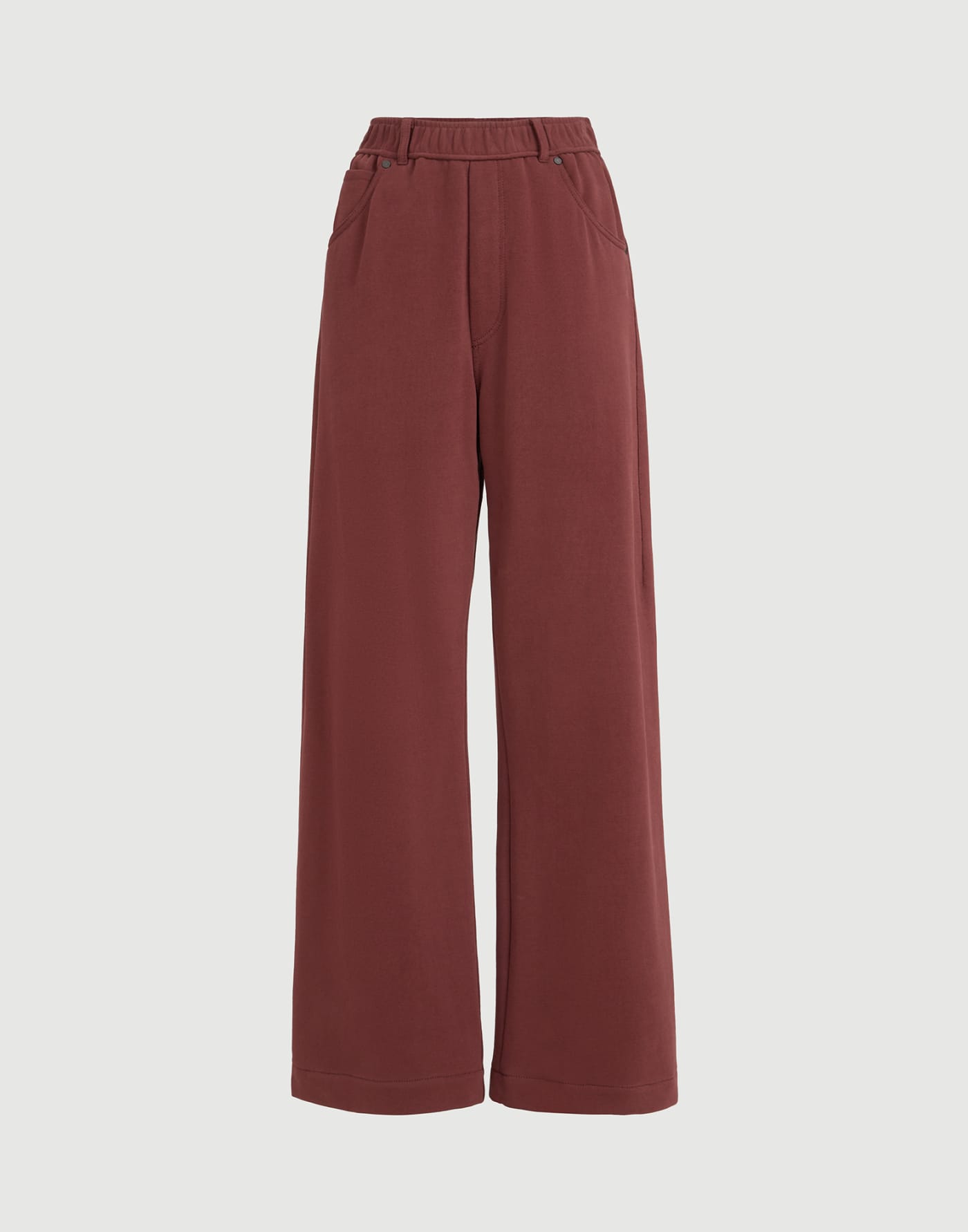 Smooth French terry trousers Wine Woman - Brunello Cucinelli