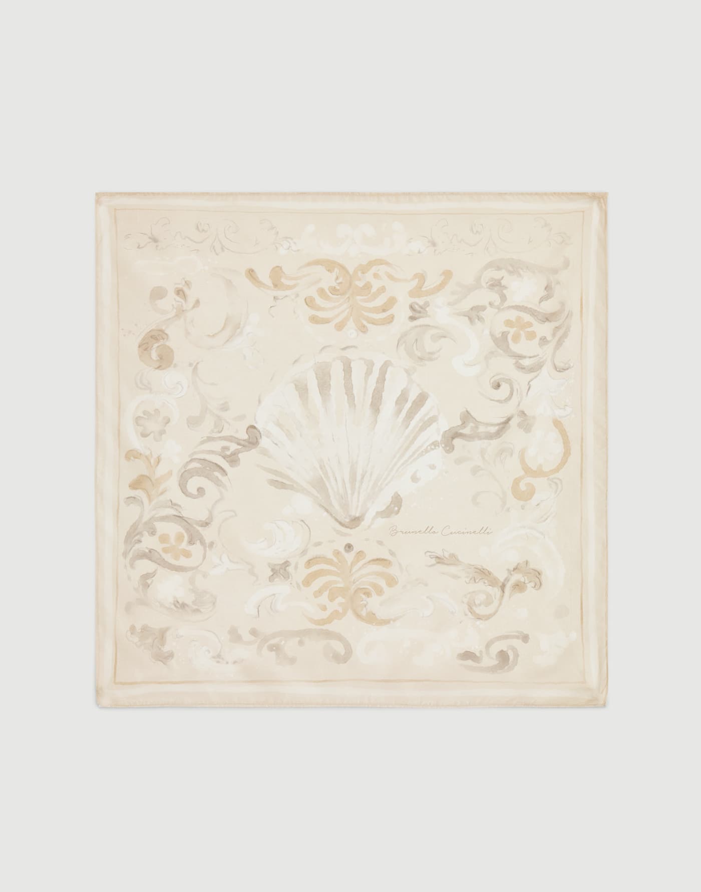 Mediterranea scarf with ring Shell Lifestyle - Brunello Cucinelli