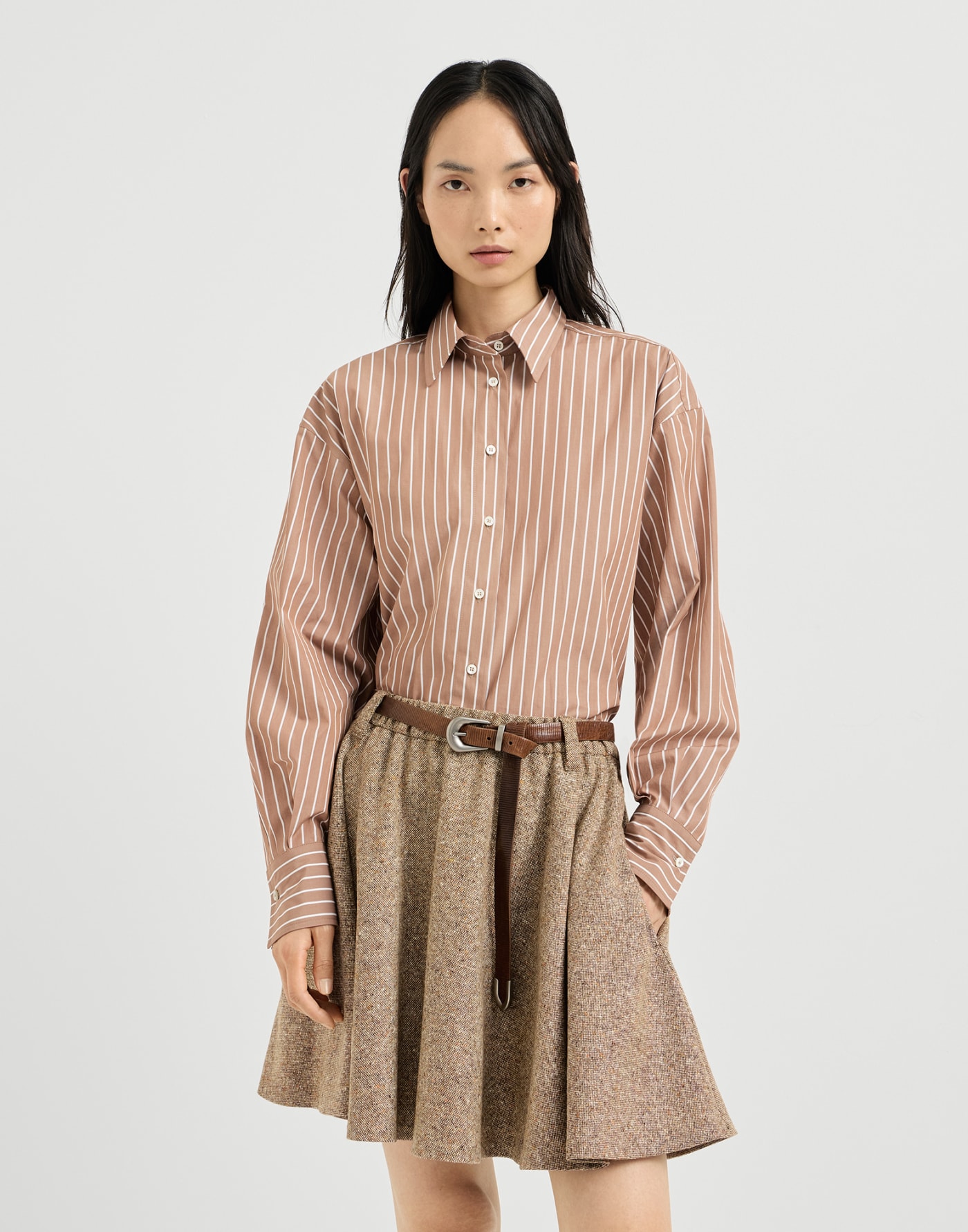Striped poplin shirt Dattero Woman - Brunello Cucinelli