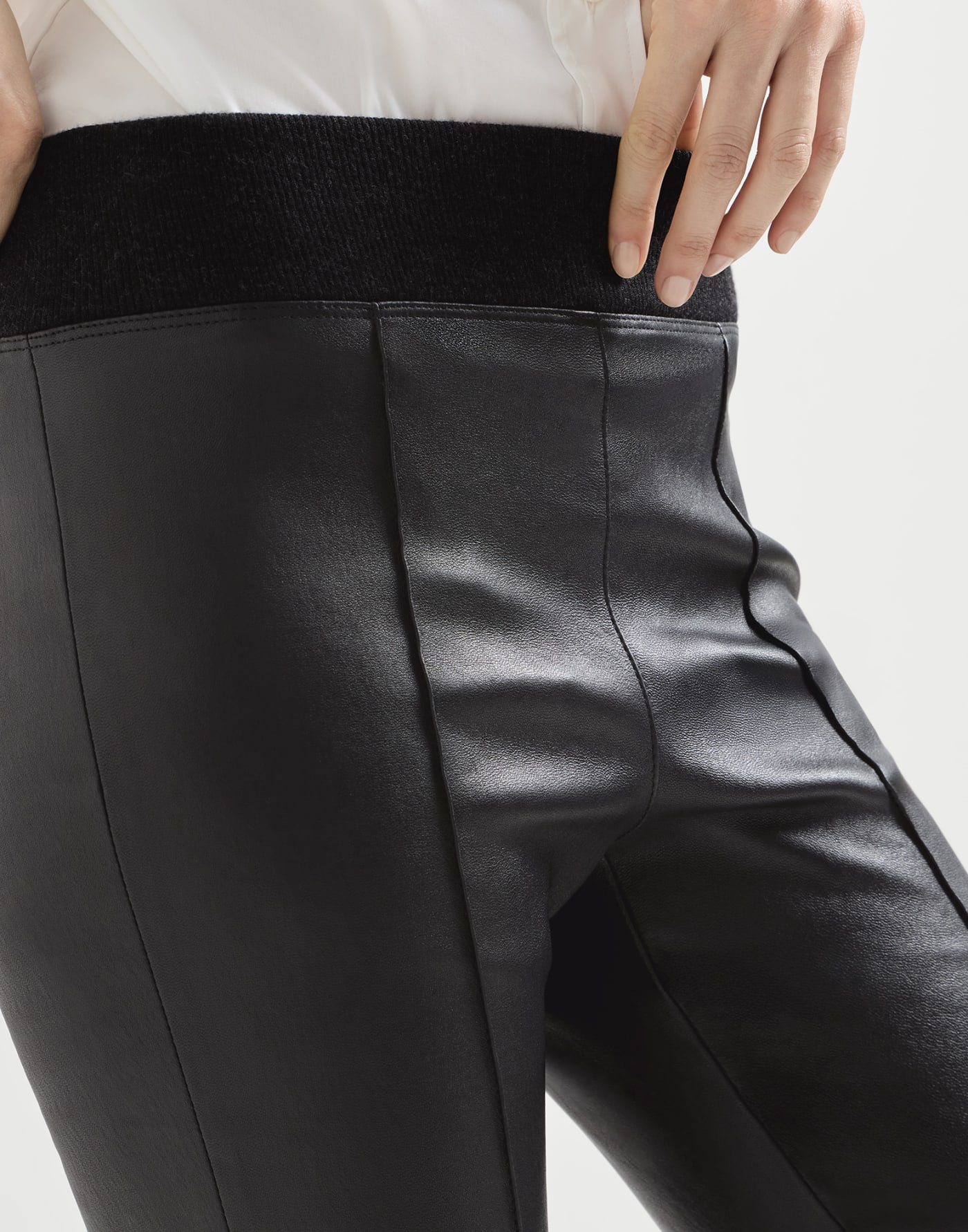 Stretch nappa leggings Black Woman - Brunello Cucinelli