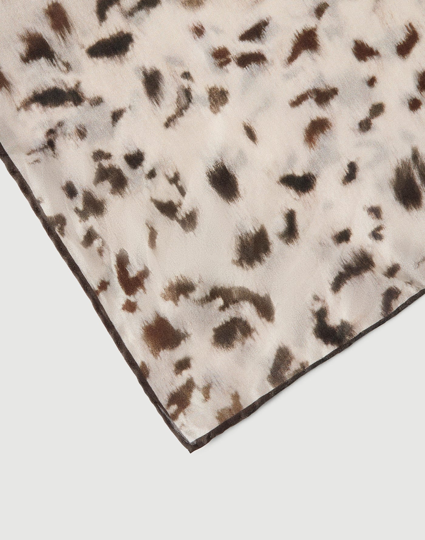 Foulard in seta Lynx Print Beige Donna - Brunello Cucinelli