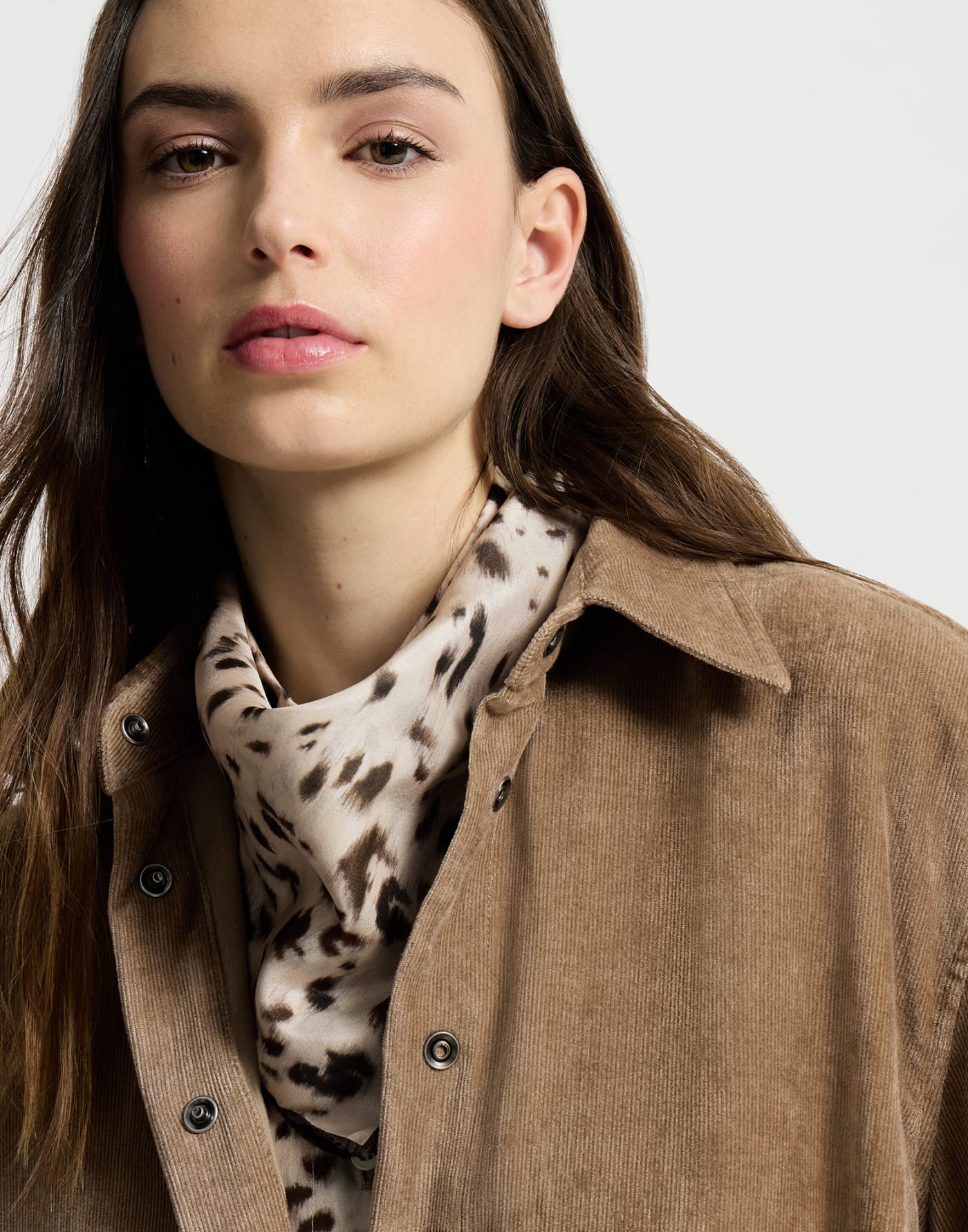 Foulard in seta Lynx Print Beige Donna - Brunello Cucinelli