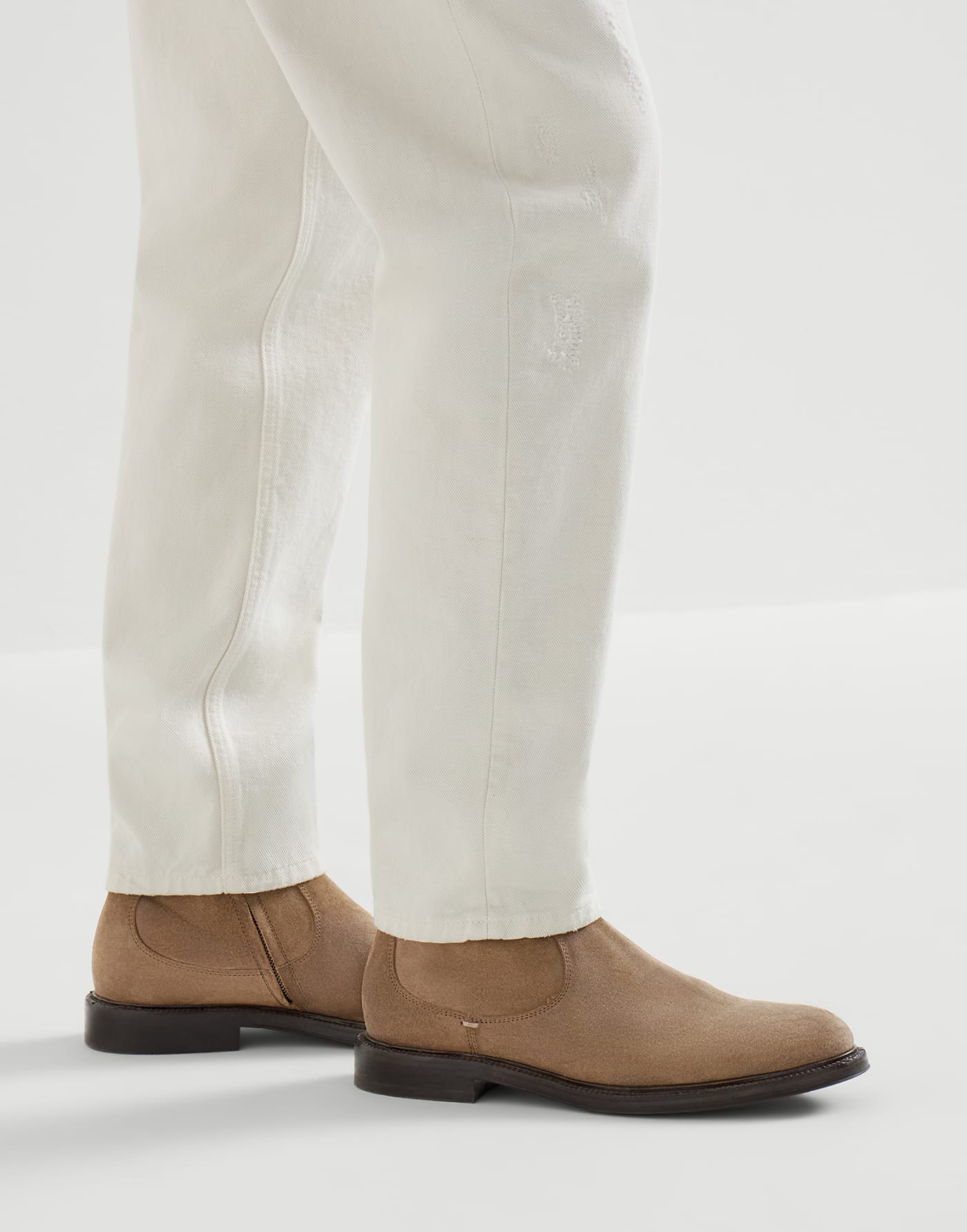 Suede boots Beige Man - Brunello Cucinelli