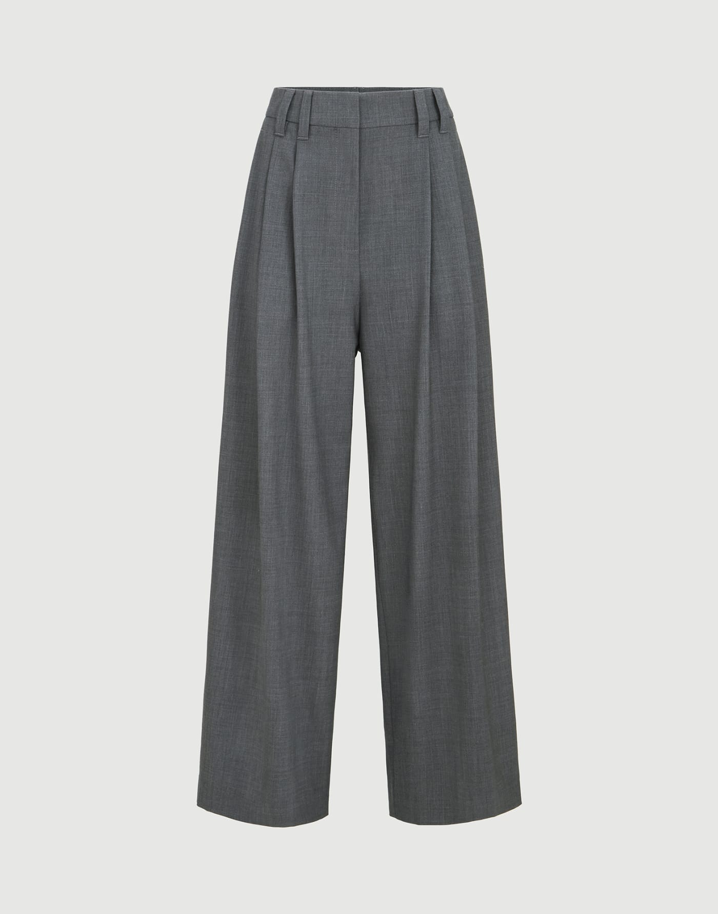 Pantalón de lana Tropical Luxury Gris Oscuro Mujer - Brunello Cucinelli