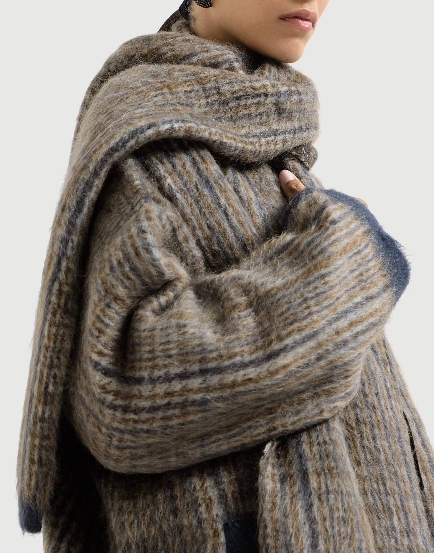 Outerwear double Principe di Galles Marrone Donna - Brunello Cucinelli