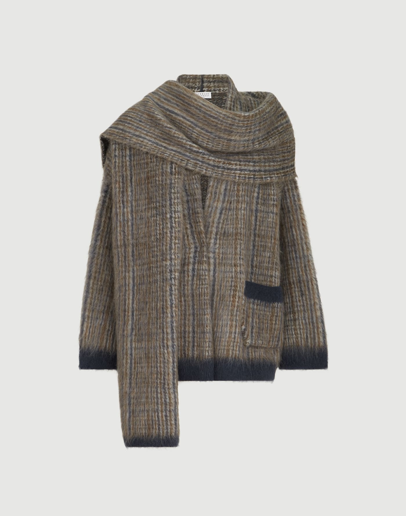 Outerwear double Principe di Galles Marrone Donna - Brunello Cucinelli