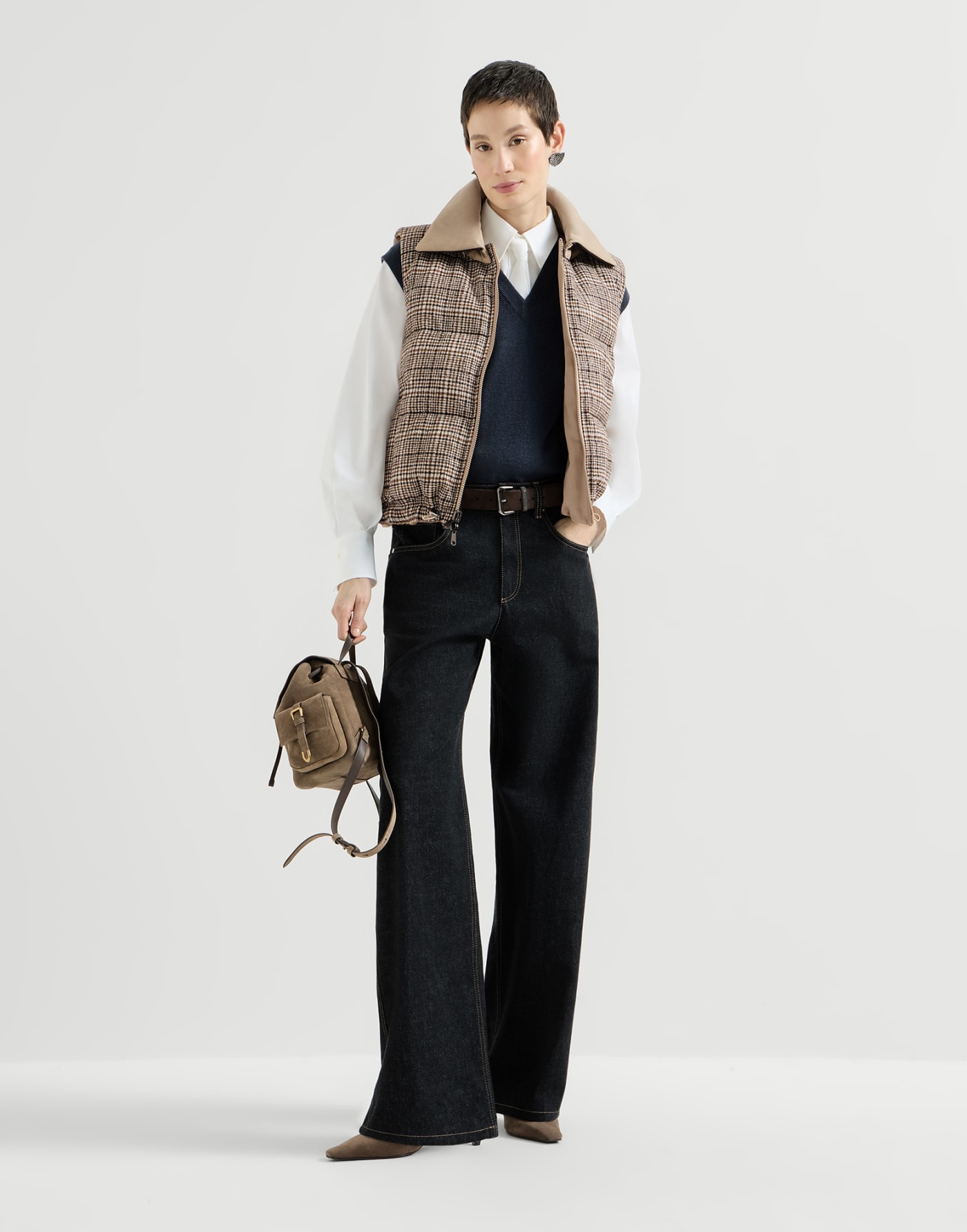 Reversible down vest Camel Woman - Brunello Cucinelli