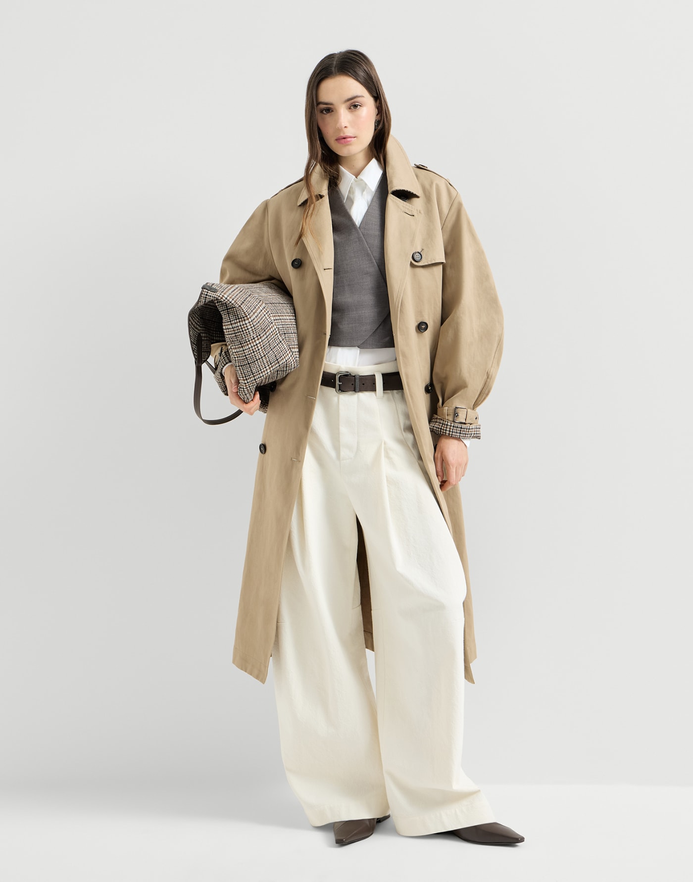 Tropical Luxury wool vest Dark Grey Woman - Brunello Cucinelli