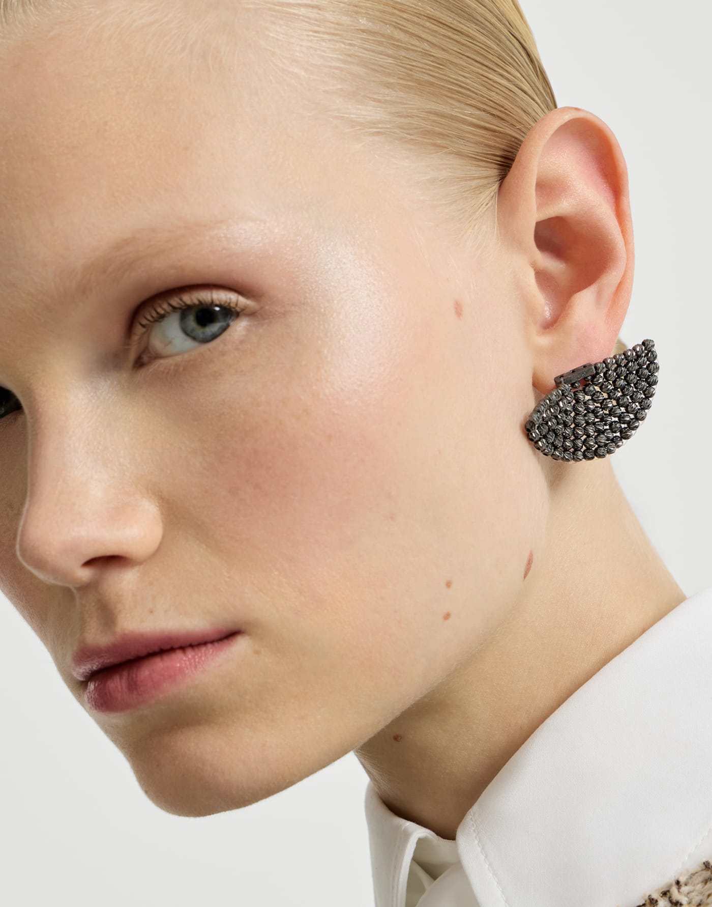 Orecchini in Argento sterling Nero Donna - Brunello Cucinelli