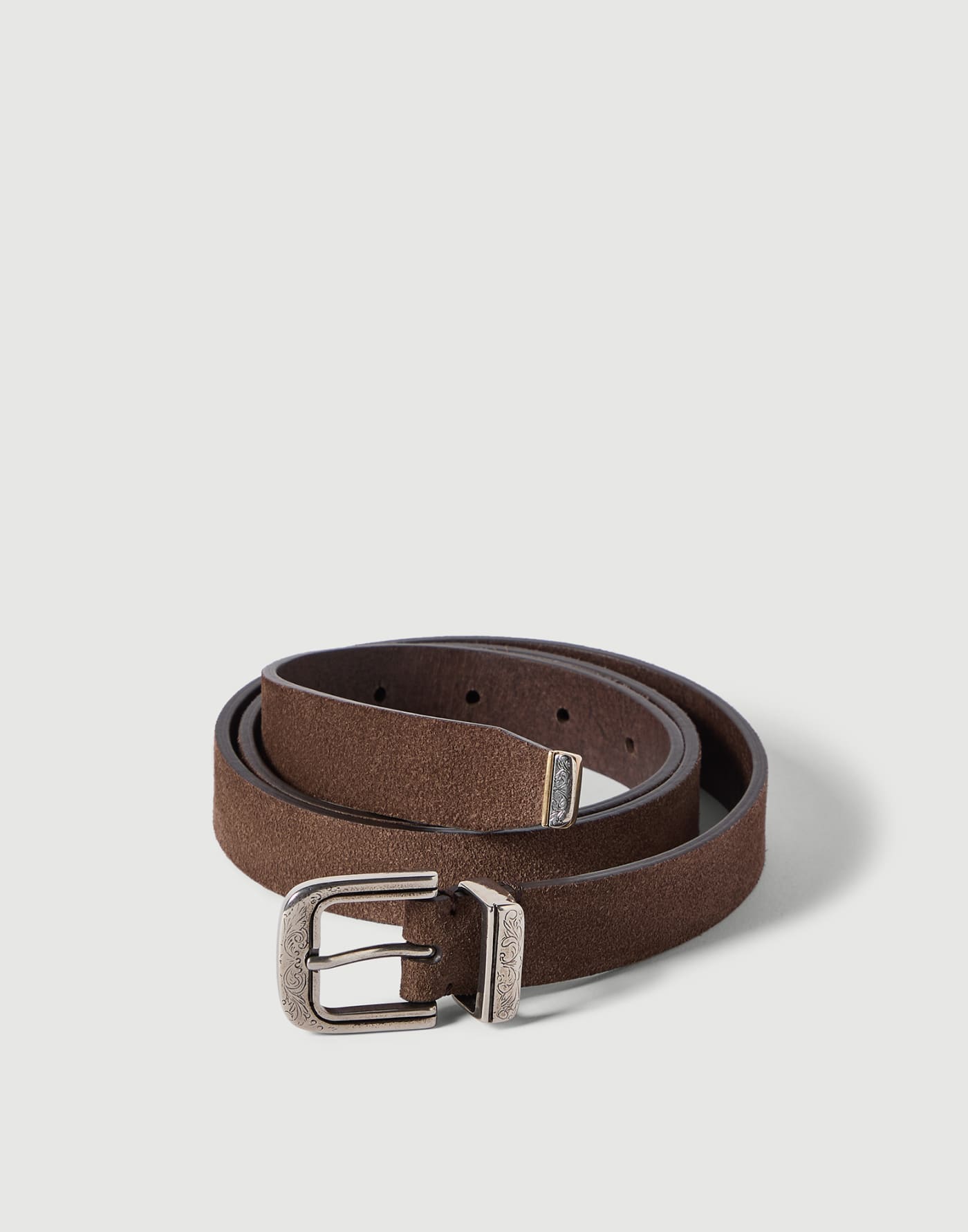 Reversed leather belt Mud Man - Brunello Cucinelli