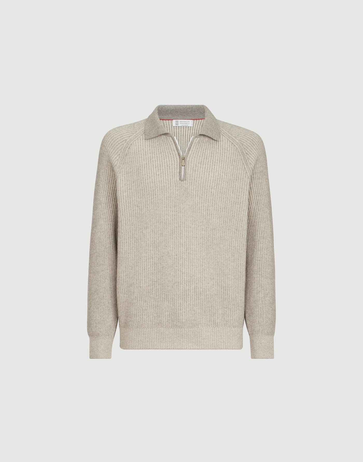 Strick-Poloshirt aus Kaschmir-Vanisé Grau Herren - Brunello Cucinelli