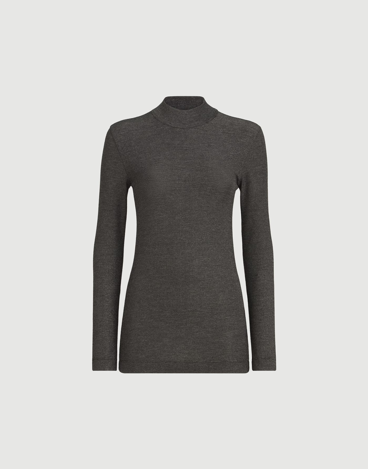 Sparkling virgin wool T-shirt Anthracite Woman - Brunello Cucinelli
