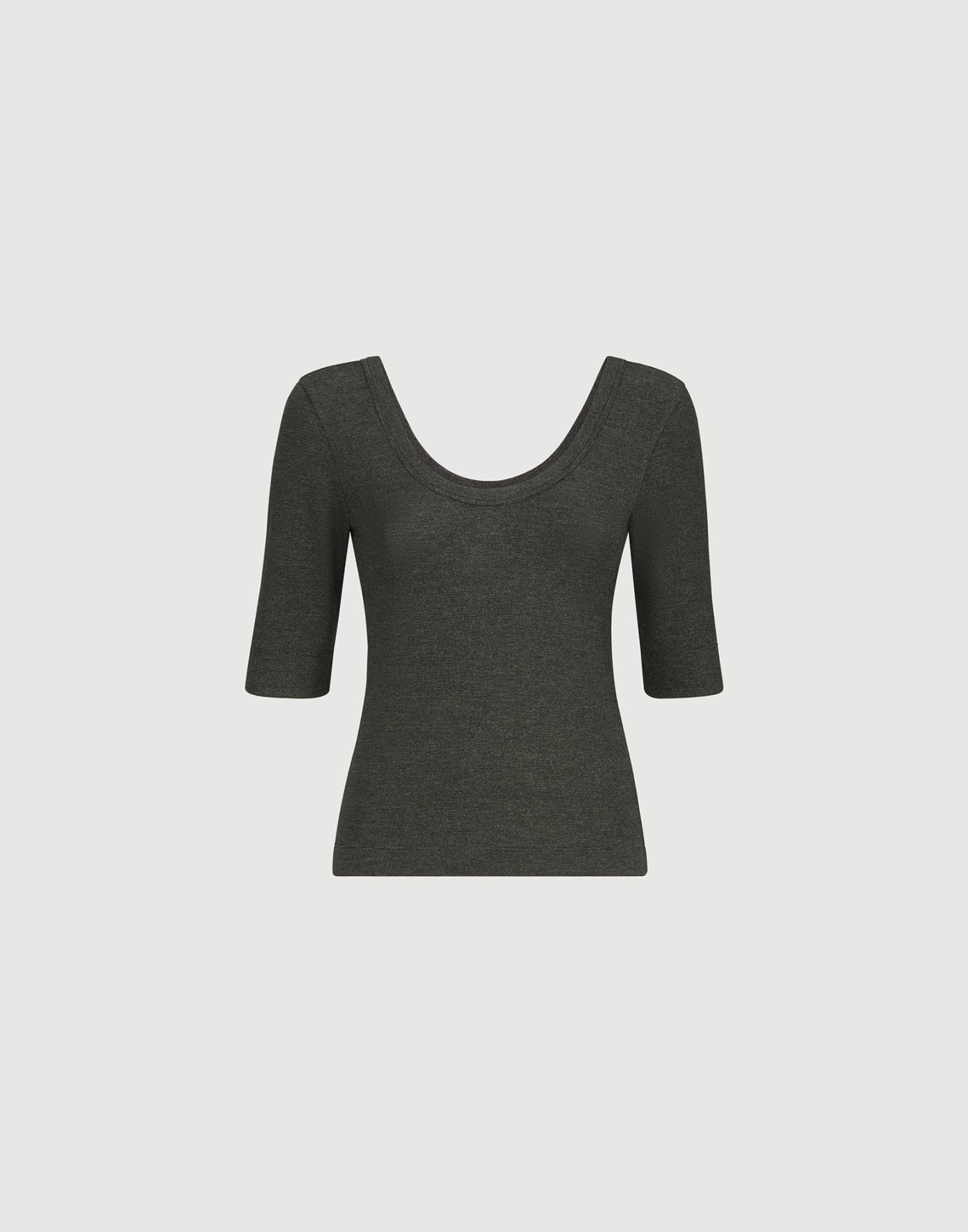 Sparkling virgin wool top Anthracite Woman - Brunello Cucinelli