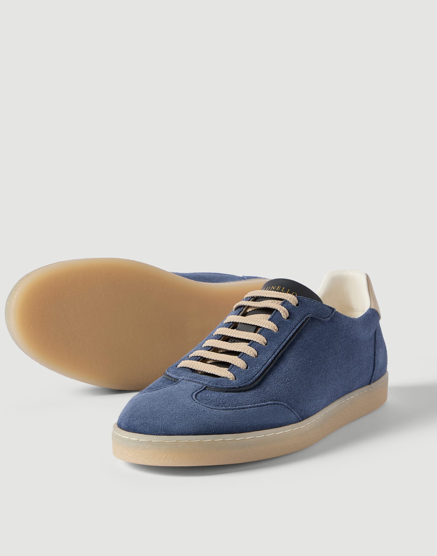 Sneakers en daim Bleu Marine Homme - Brunello Cucinelli